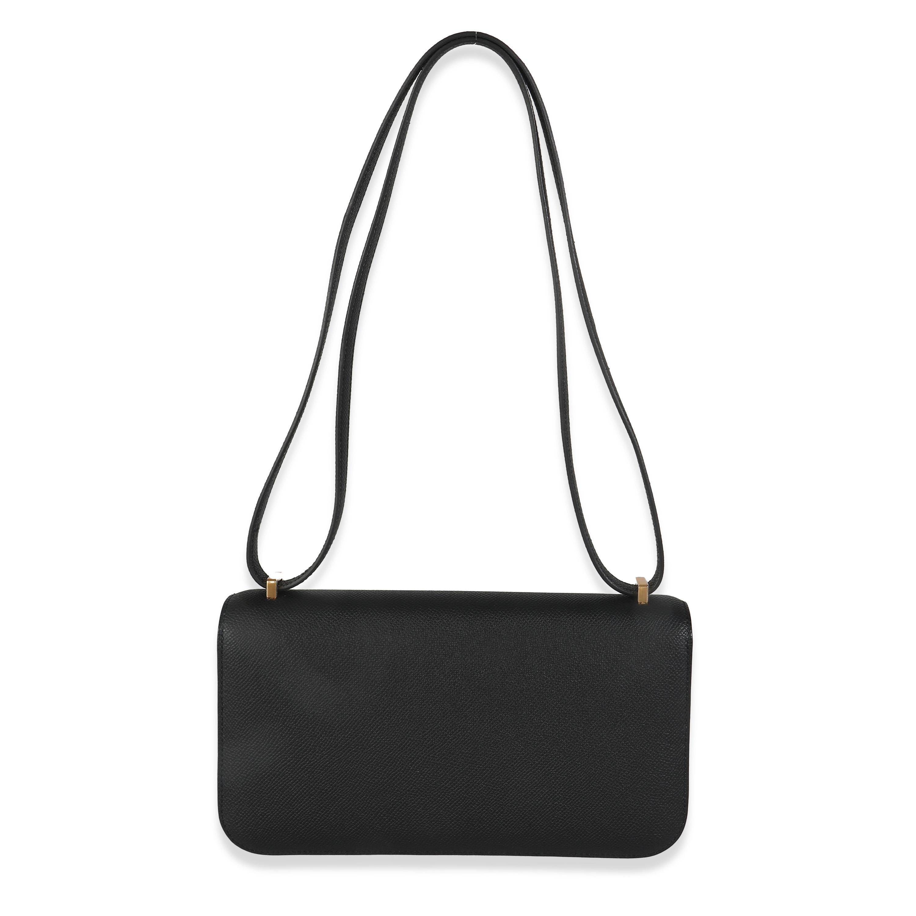 Listing Title : Hermès Black Epsom Constance Elan GHW
SKU : Z148479
Condit : Usagé 
Description de l'état : En 1967, un sac Hermès est né. Lorsque Jean-Louis Dumas était directeur de la création de la maison française, il a demandé à une styliste de