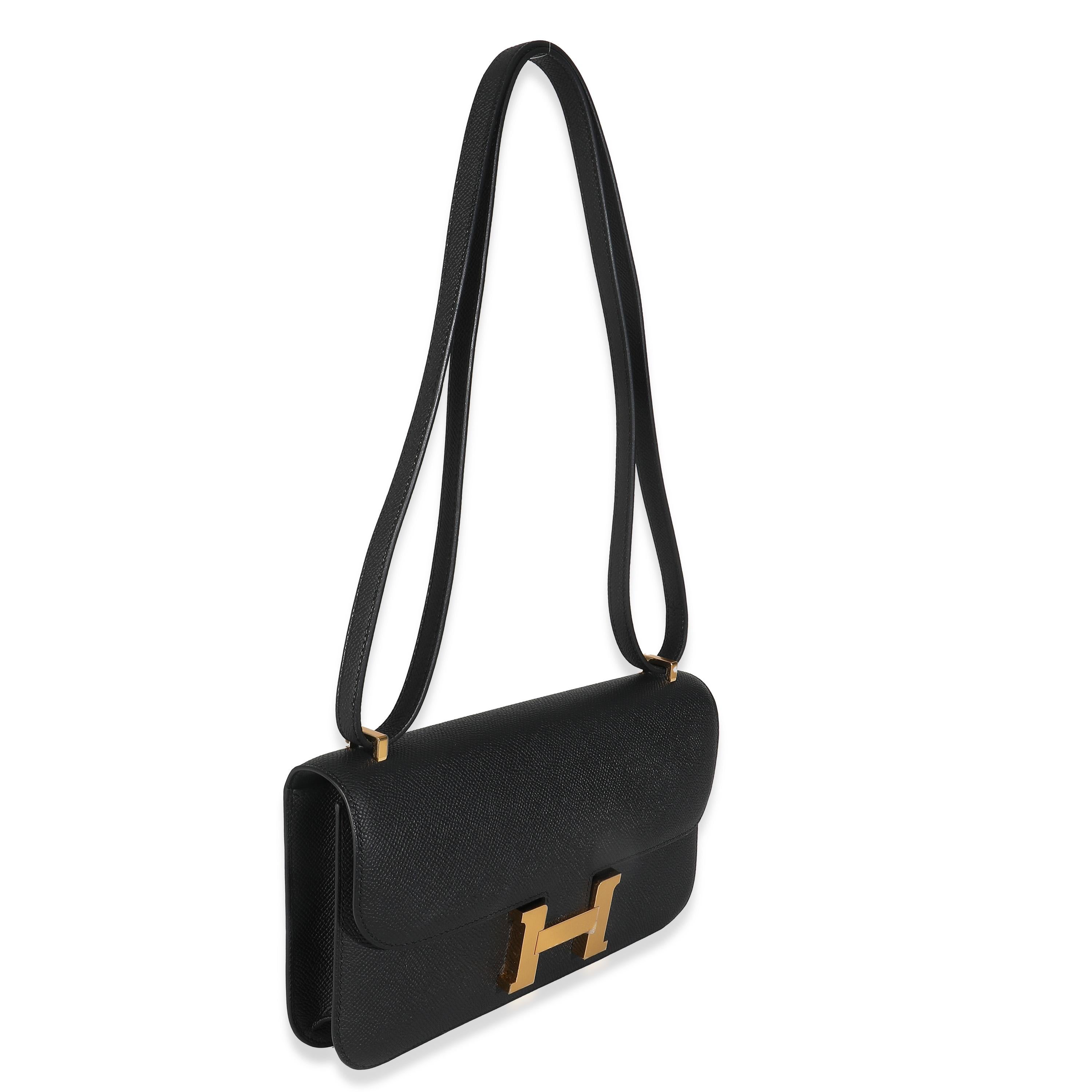 Hermès Noir Epsom Constance Elan GHW Neuf - En vente à New York, NY