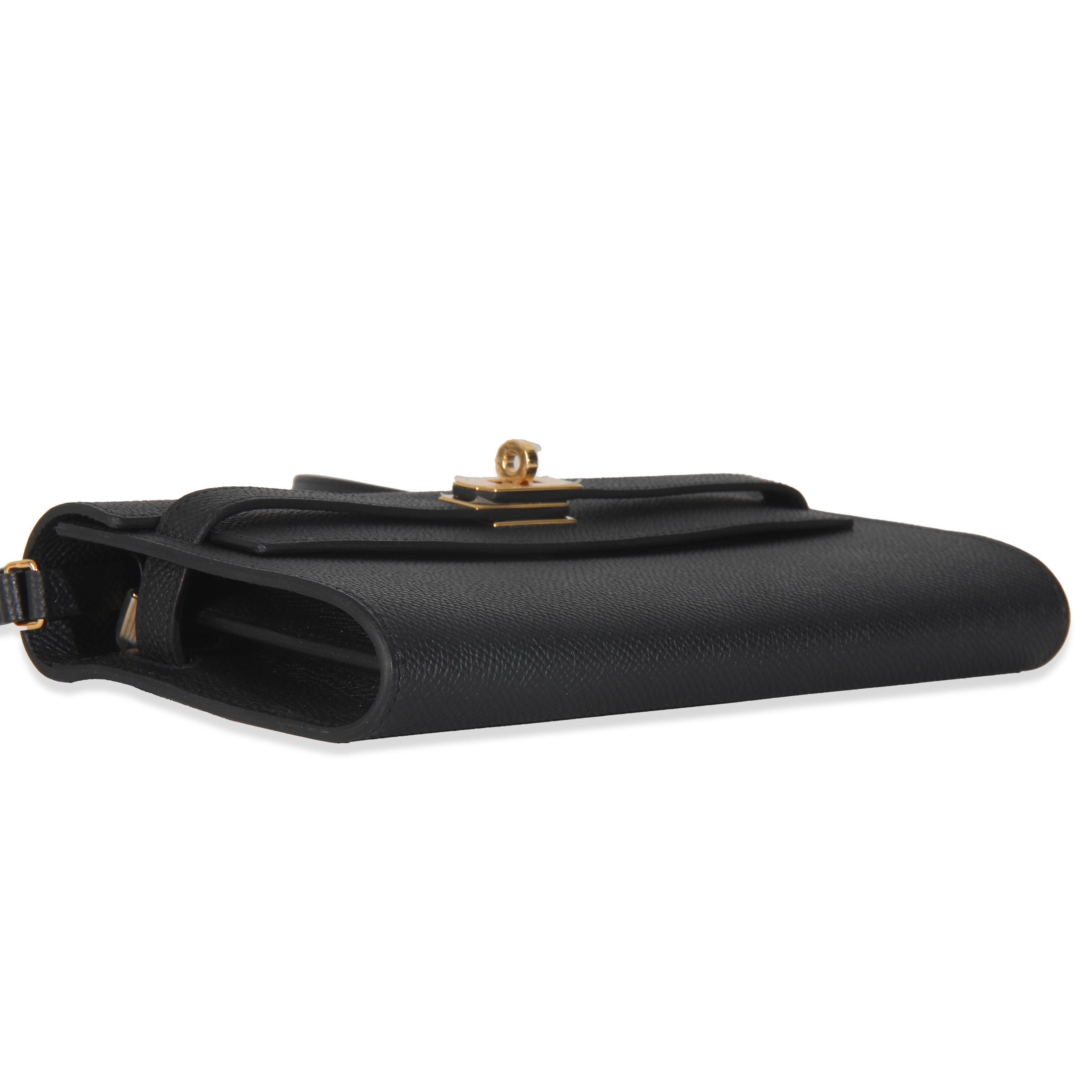 Hermes Black Epsom Kelly To Go For Sale 3