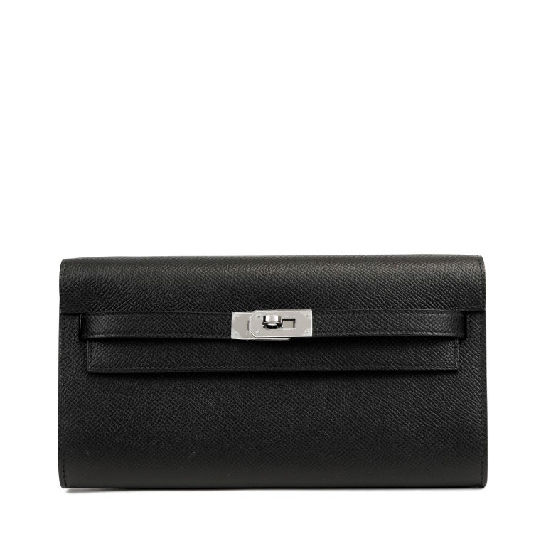 Hermès Black Epsom Kelly To Go Wallet For Sale at 1stDibs | kelly to go ...