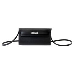 Hermès Black Epsom Kelly To Go Wallet