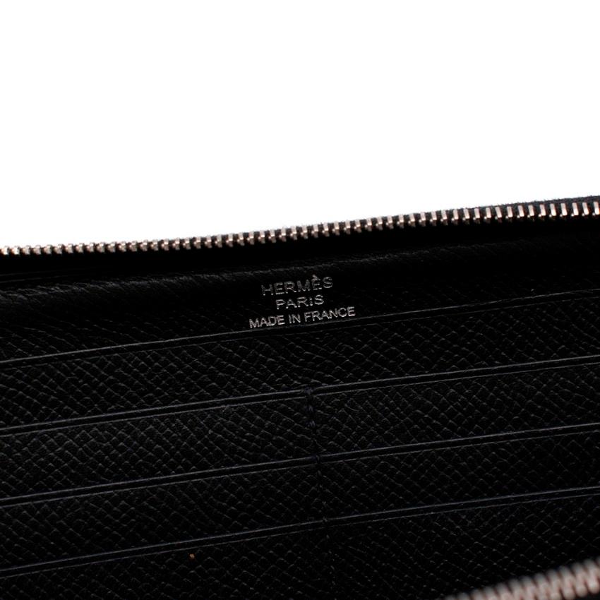 Hermes Black Epsom Leather Azap Classic Wallet PHW For Sale 3
