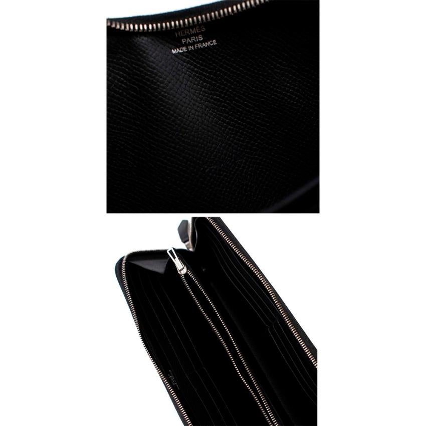 Hermes Black Epsom Leather Azap Classic Wallet PHW For Sale 5