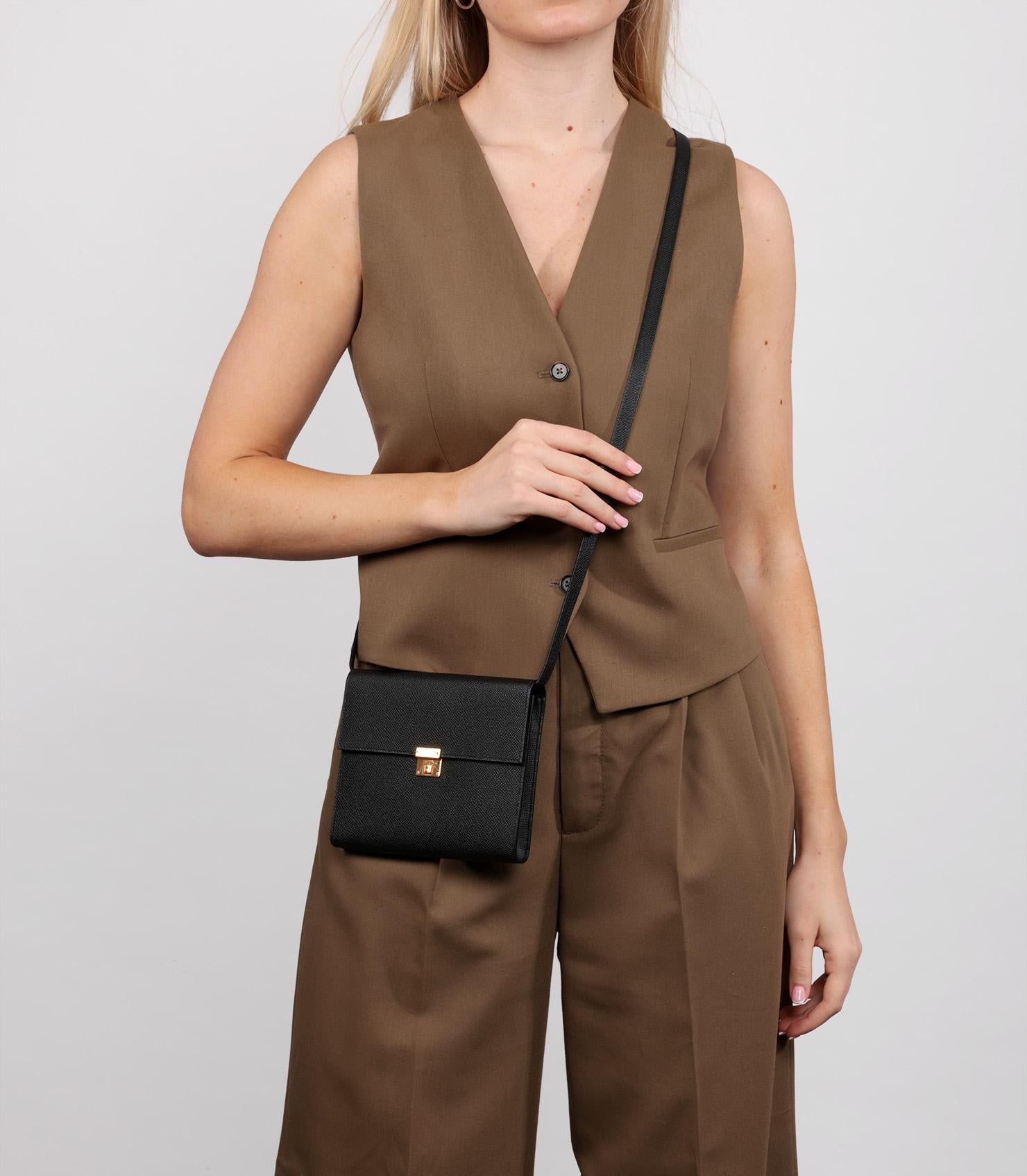 Hermès Pelle nera Epsom Clic 16 in vendita 5