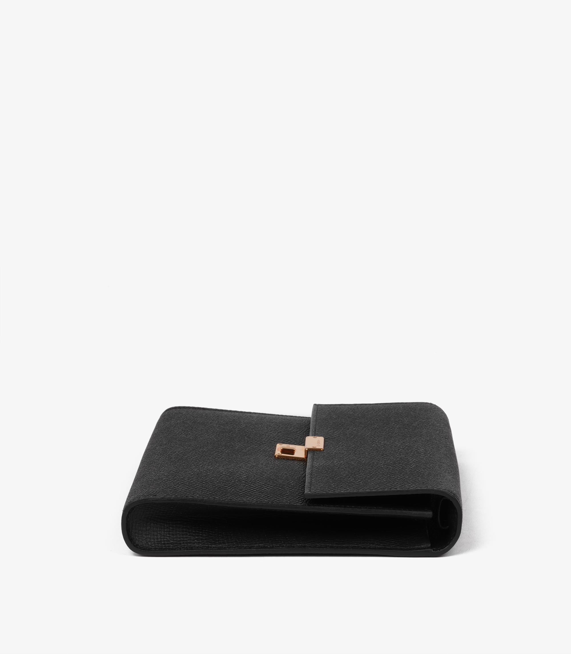 Hermès Black Epsom Leather Clic 16 For Sale 1