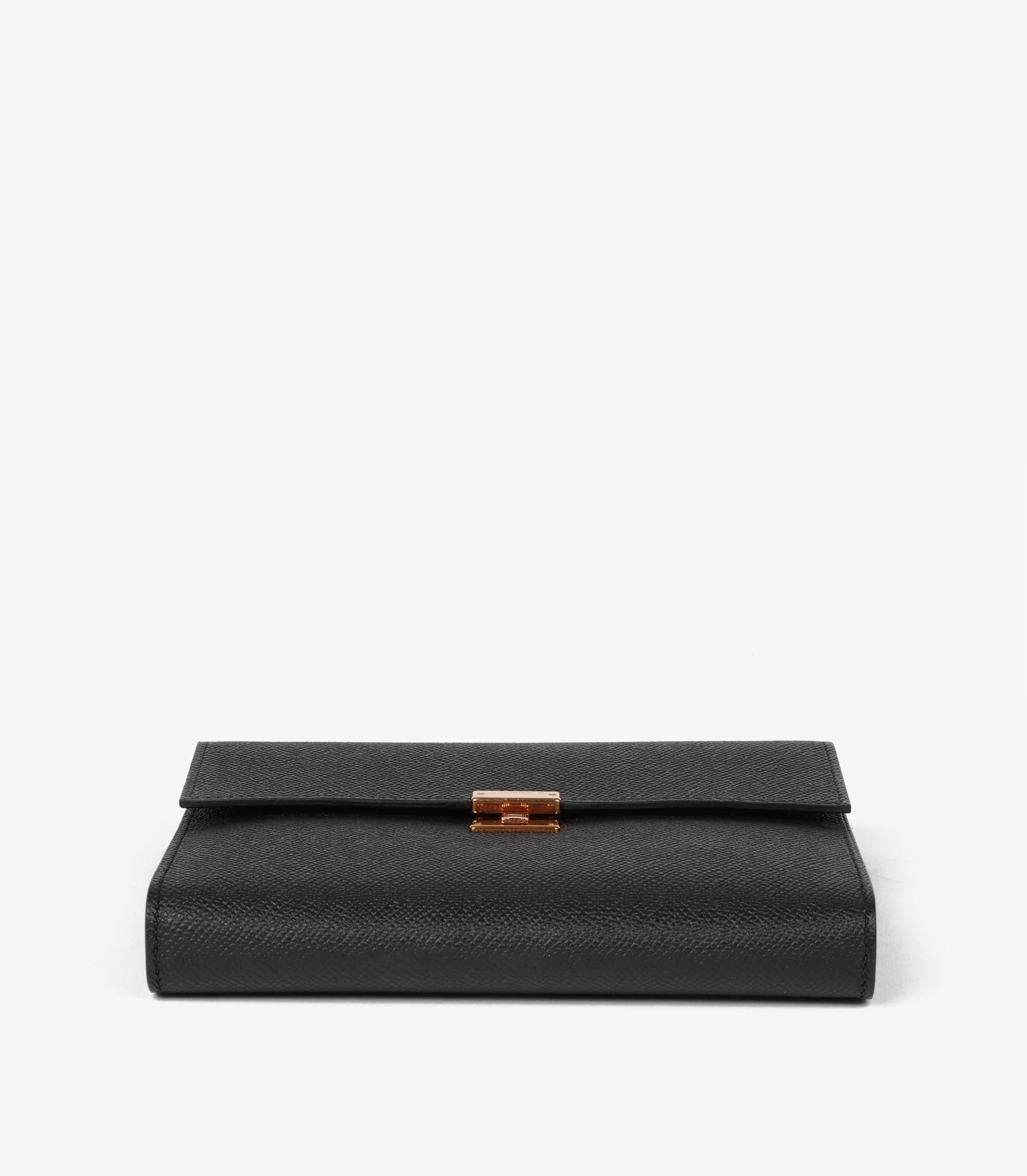 Hermès Black Epsom Leather Clic 16 For Sale 2