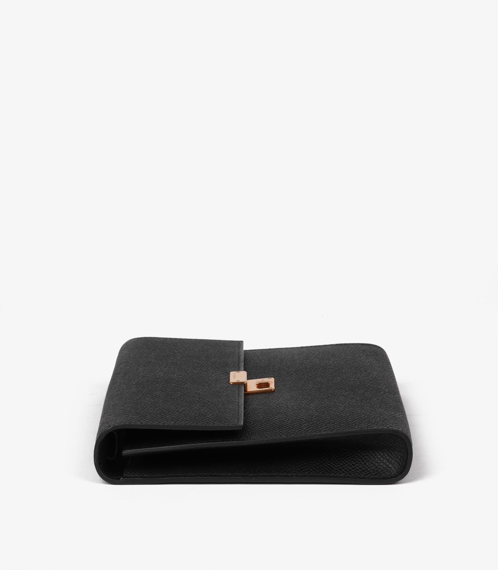 Hermès Black Epsom Leather Clic 16 For Sale 3