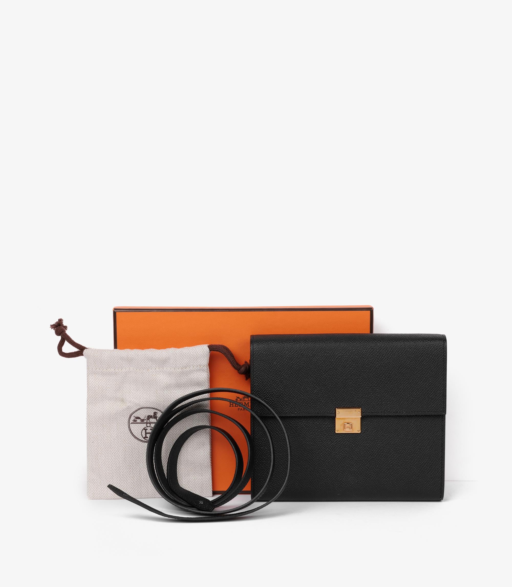 Hermès Black Epsom Leather Clic 16 For Sale 5
