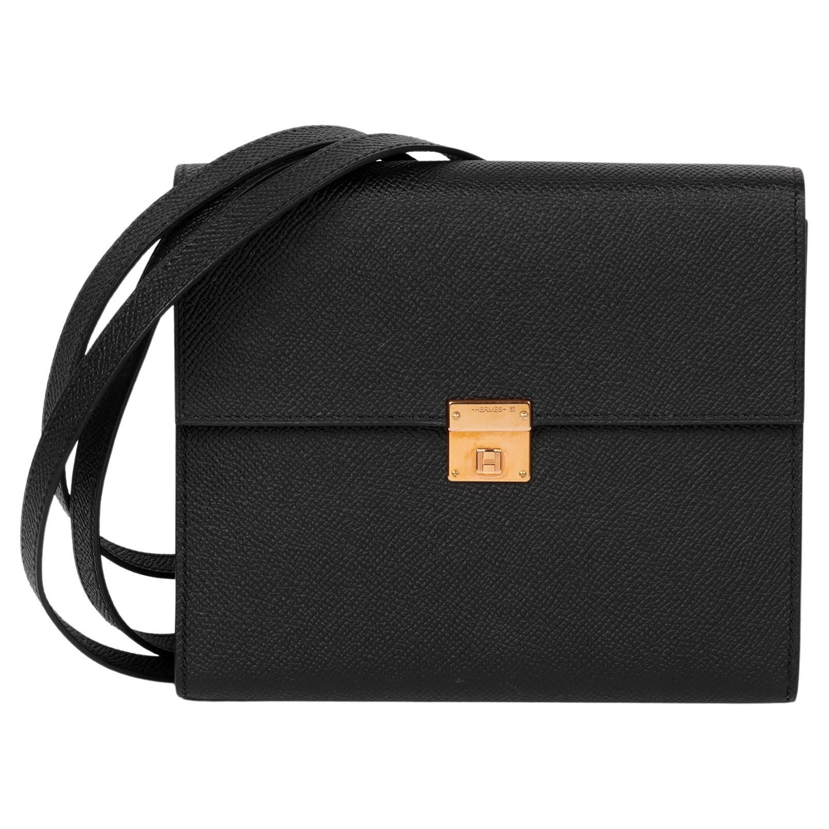 Hermès Black Epsom Leather Clic 16 For Sale