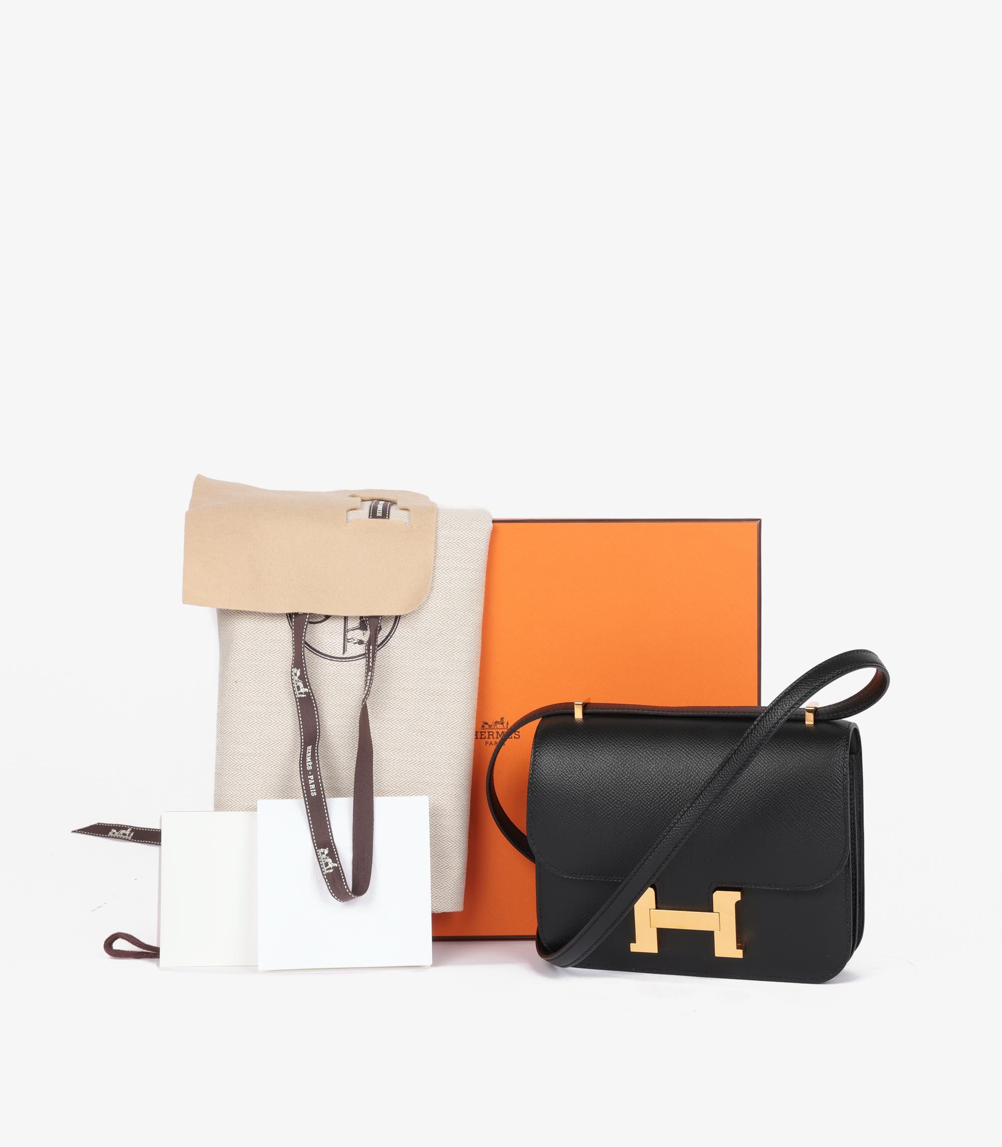 Hermès Black Epsom Leather Constance 18 7