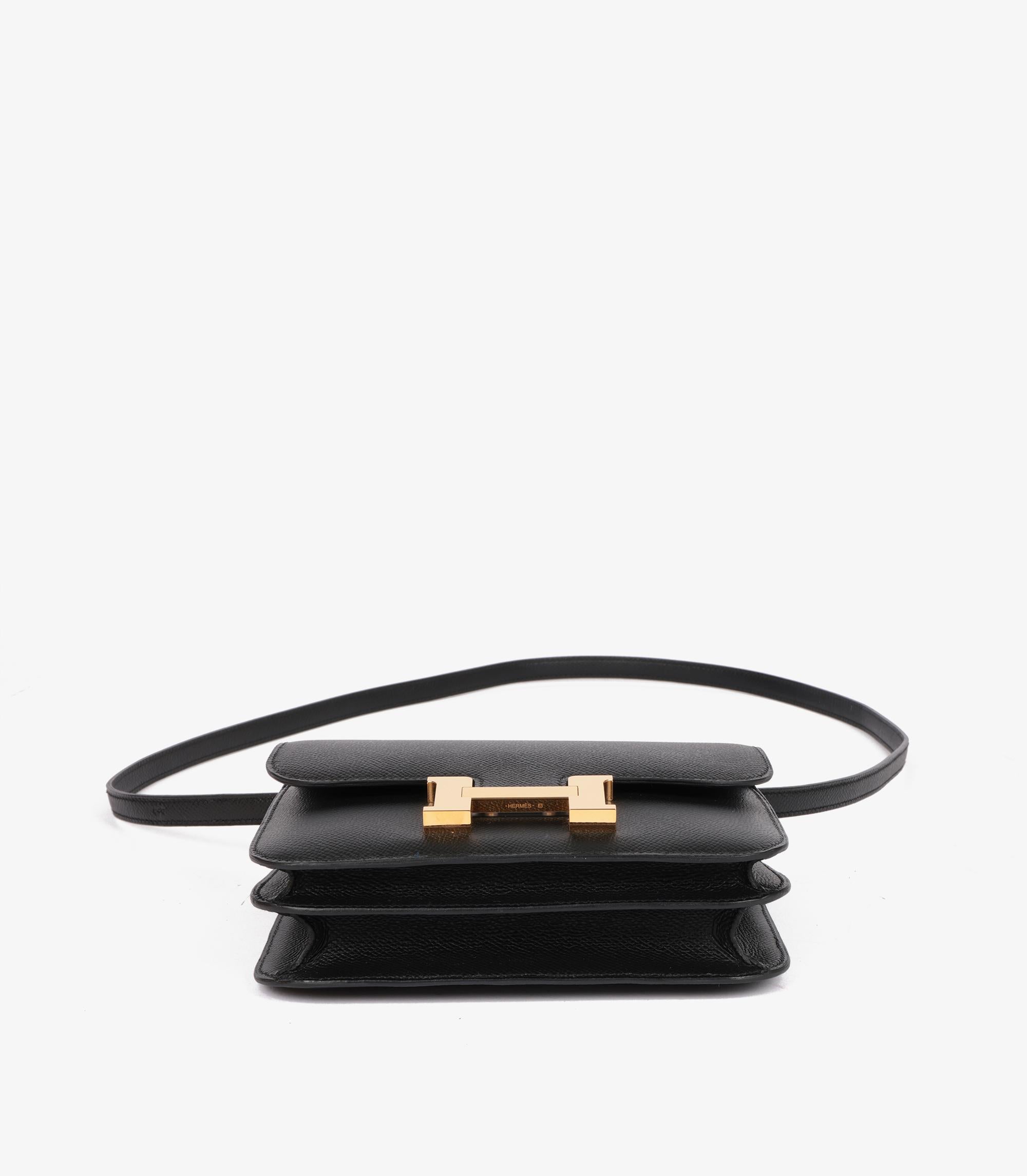 Hermès Black Epsom Leather Constance 18 3