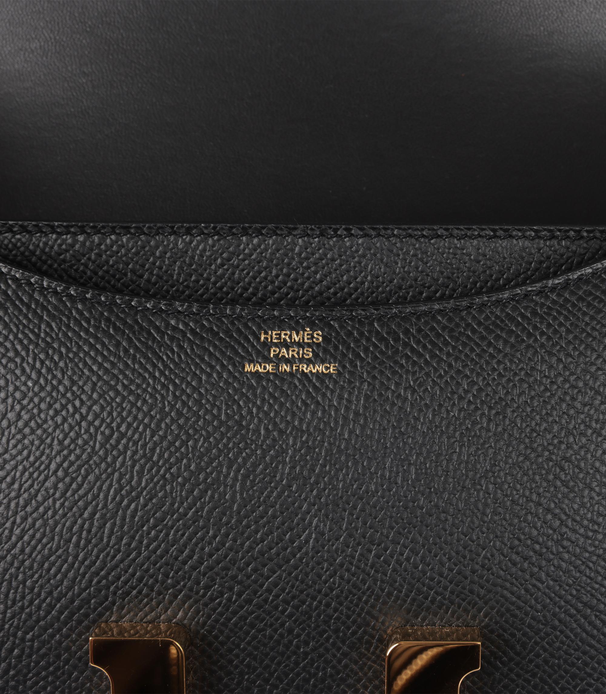 Hermès Black Epsom Leather Constance 18 4