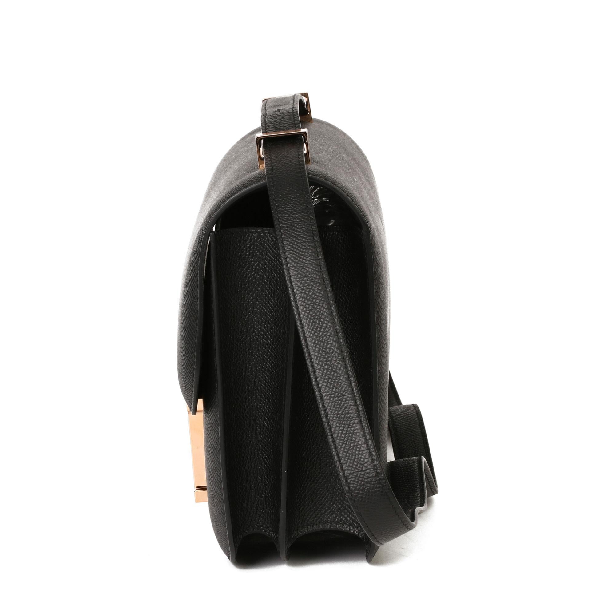 Hermès Black Epsom Leather Constance 24 1