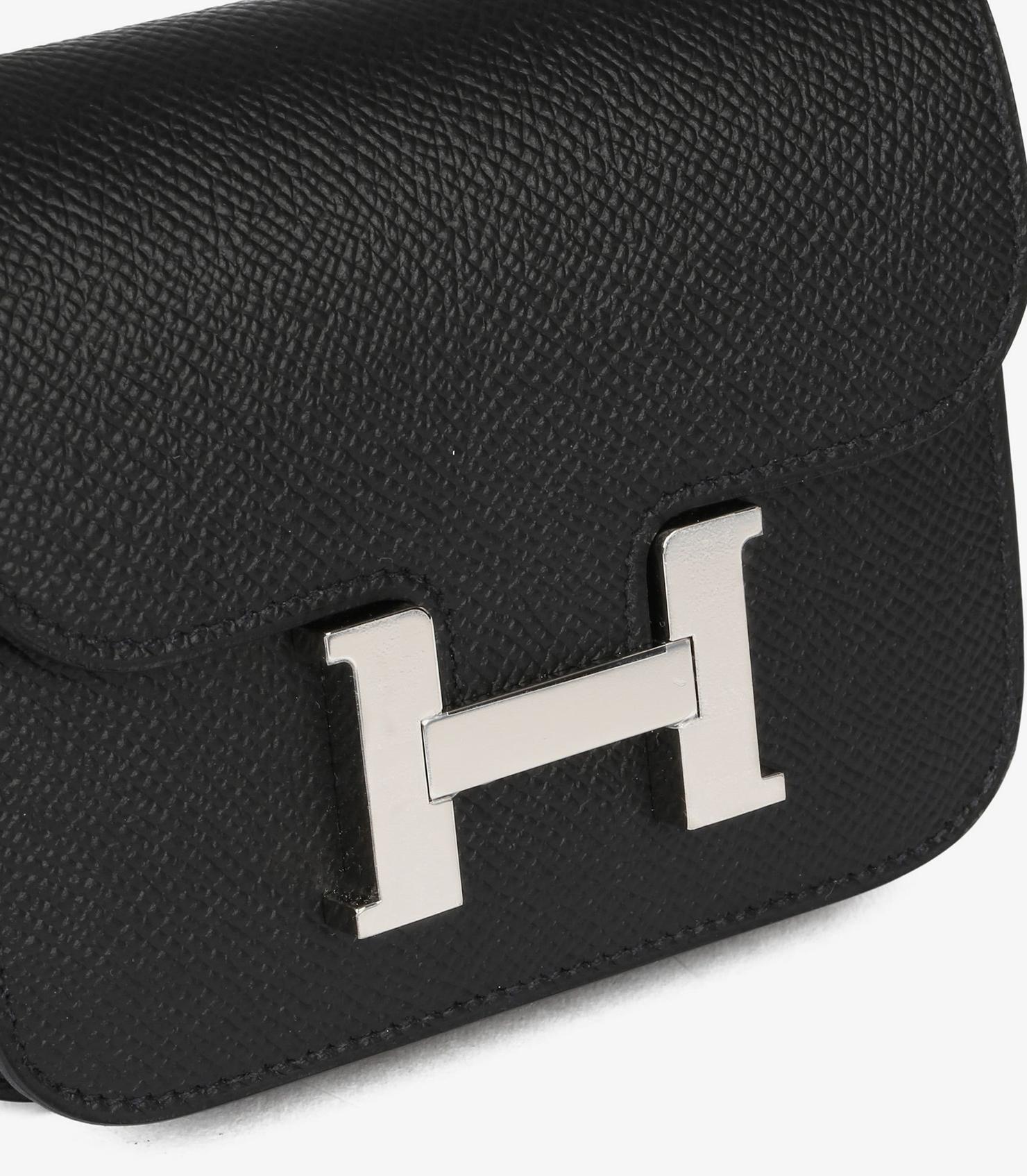 Women's Hermès Black Epsom Leather Constance Slim Wallet