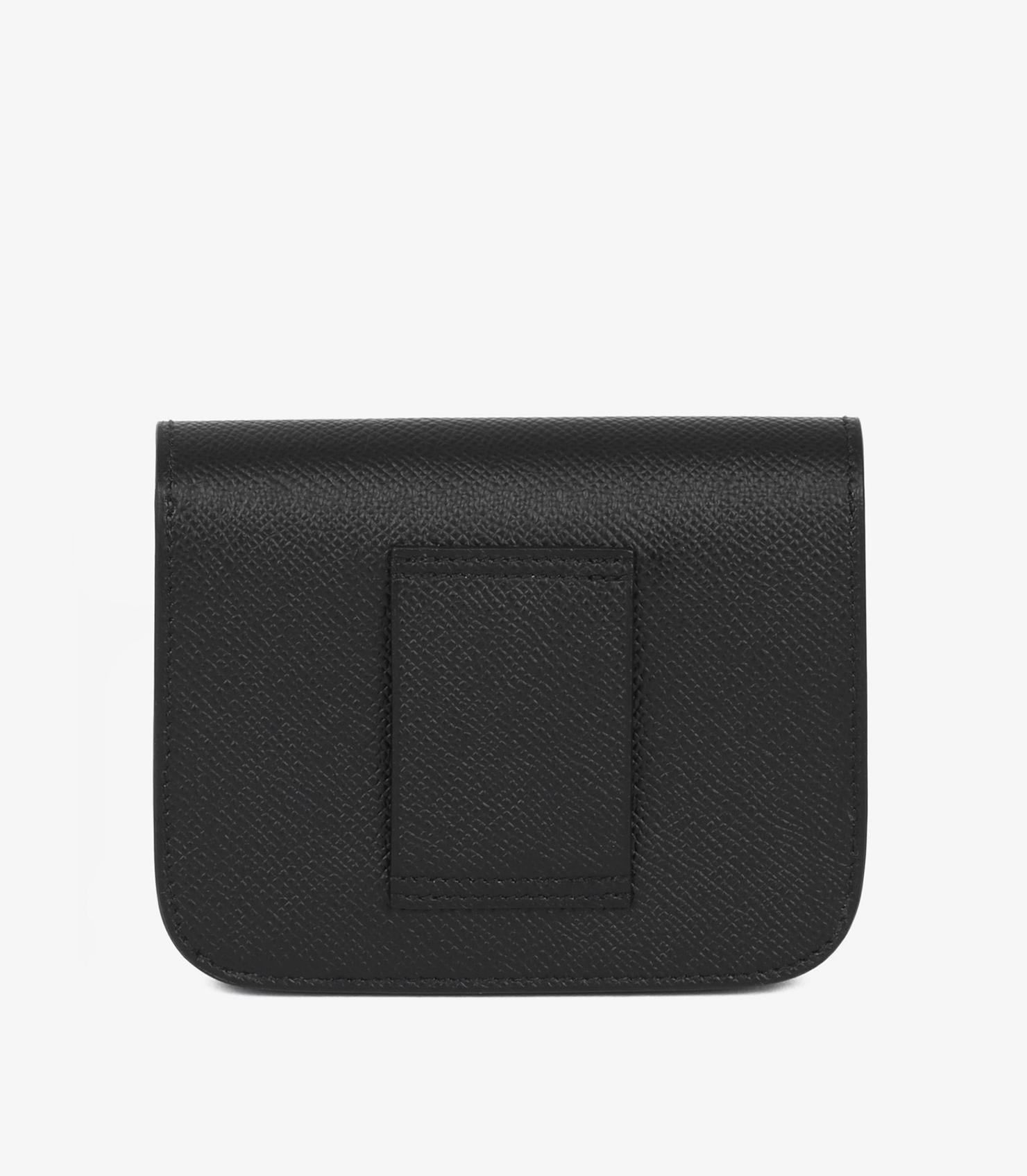 Hermès Black Epsom Leather Constance Slim Wallet 1