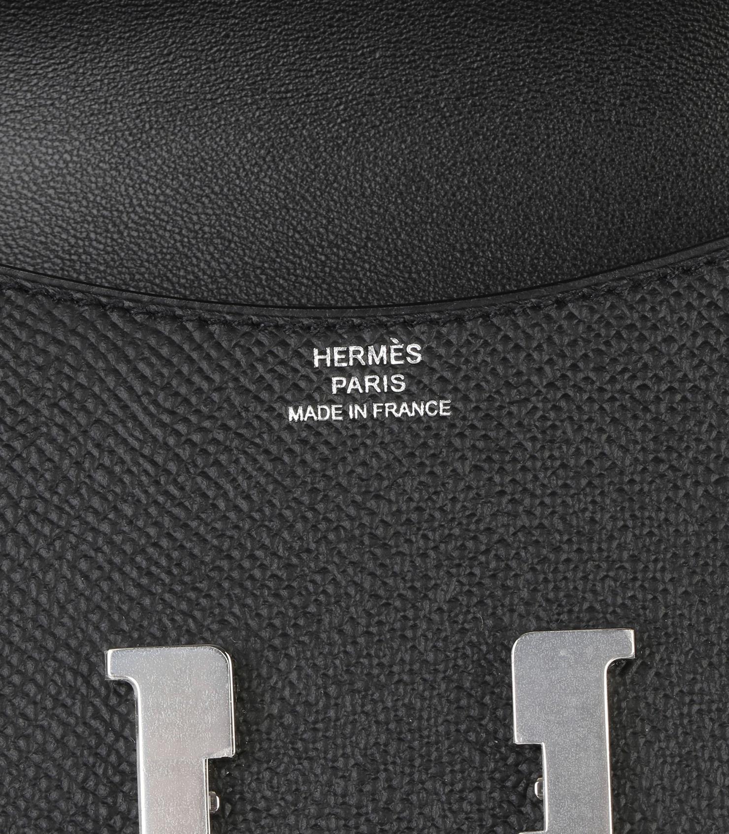 Hermès Black Epsom Leather Constance Slim Wallet 3
