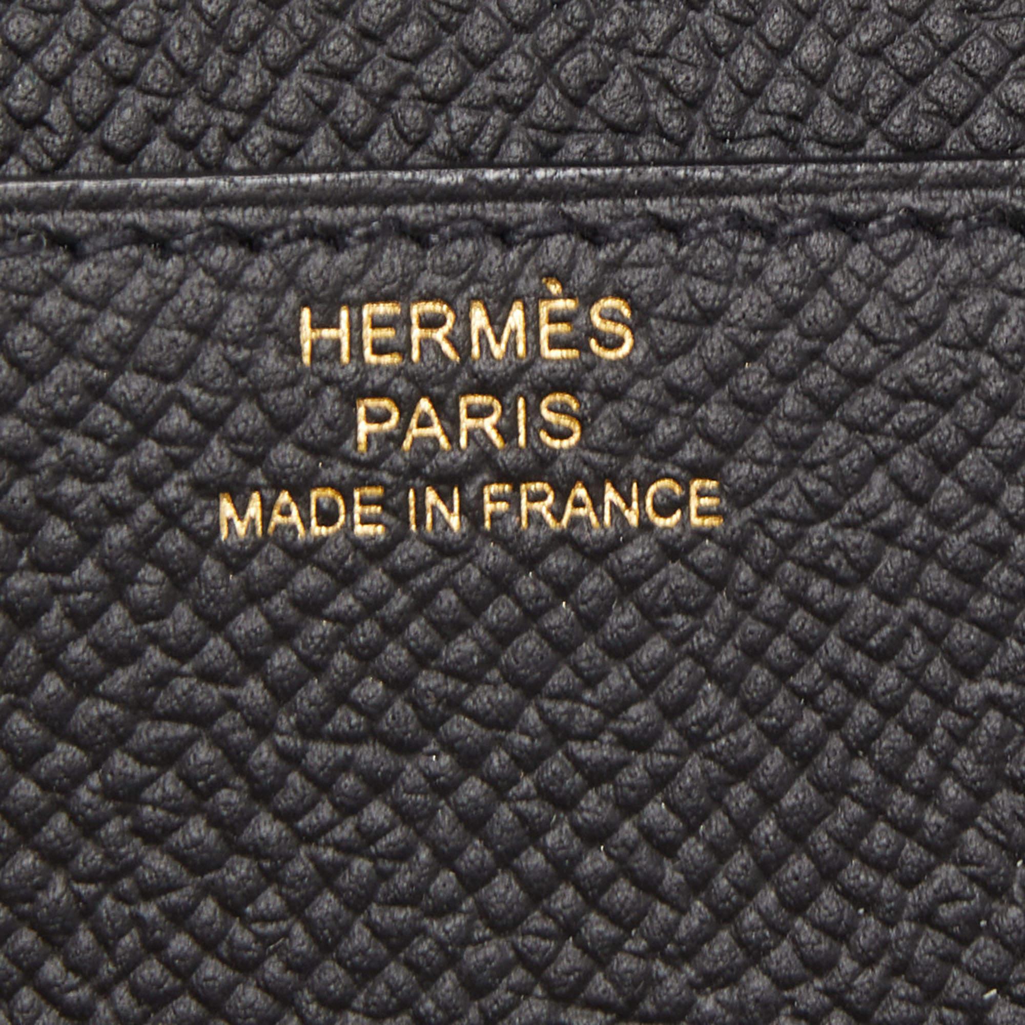 Hermes Black Epsom Leather Constance To Go Cavale Wallet 6