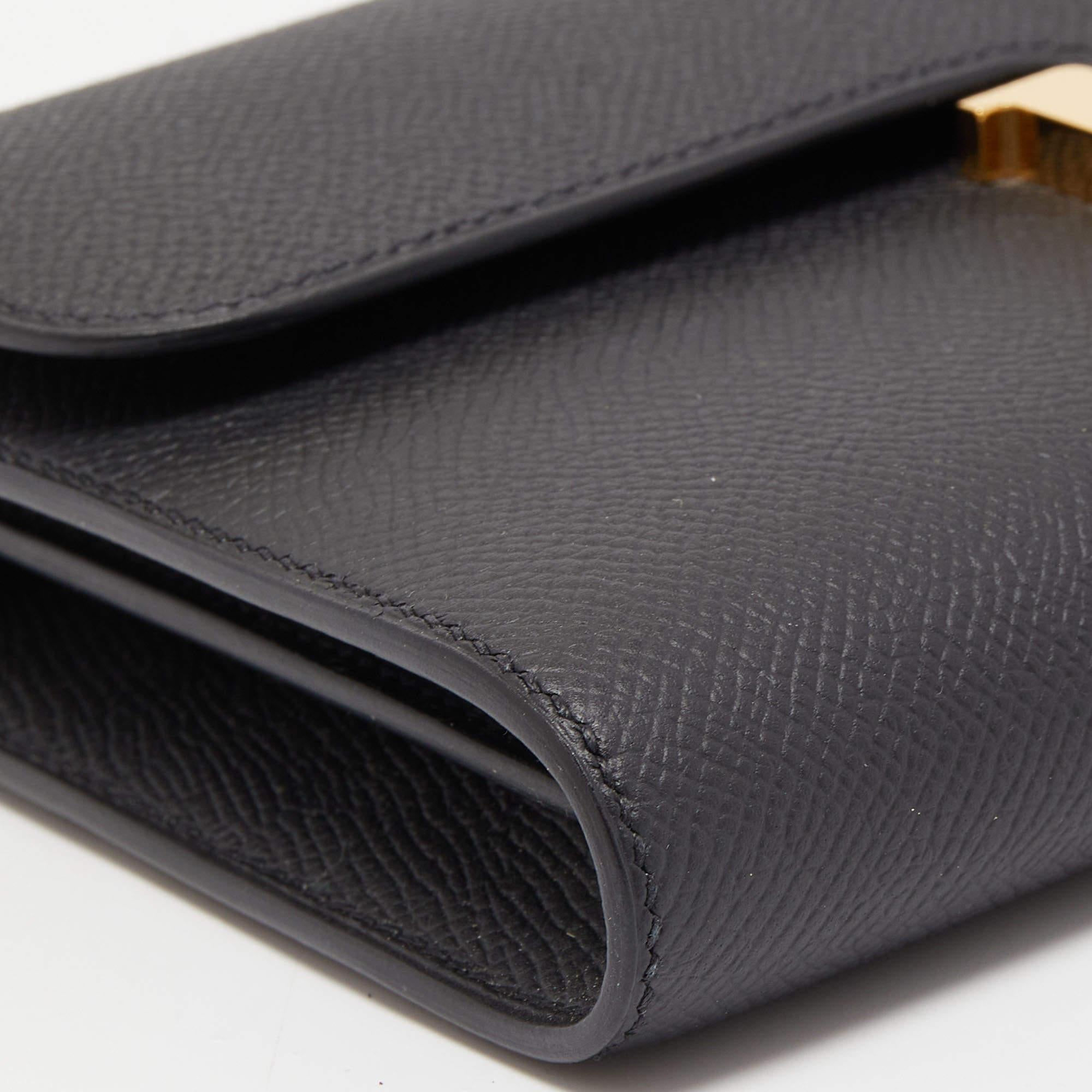 Hermes Black Epsom Leather Constance To Go Cavale Wallet 2