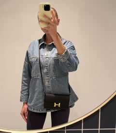 Hermès Black Epsom Leather Constance To Go Long Wallet