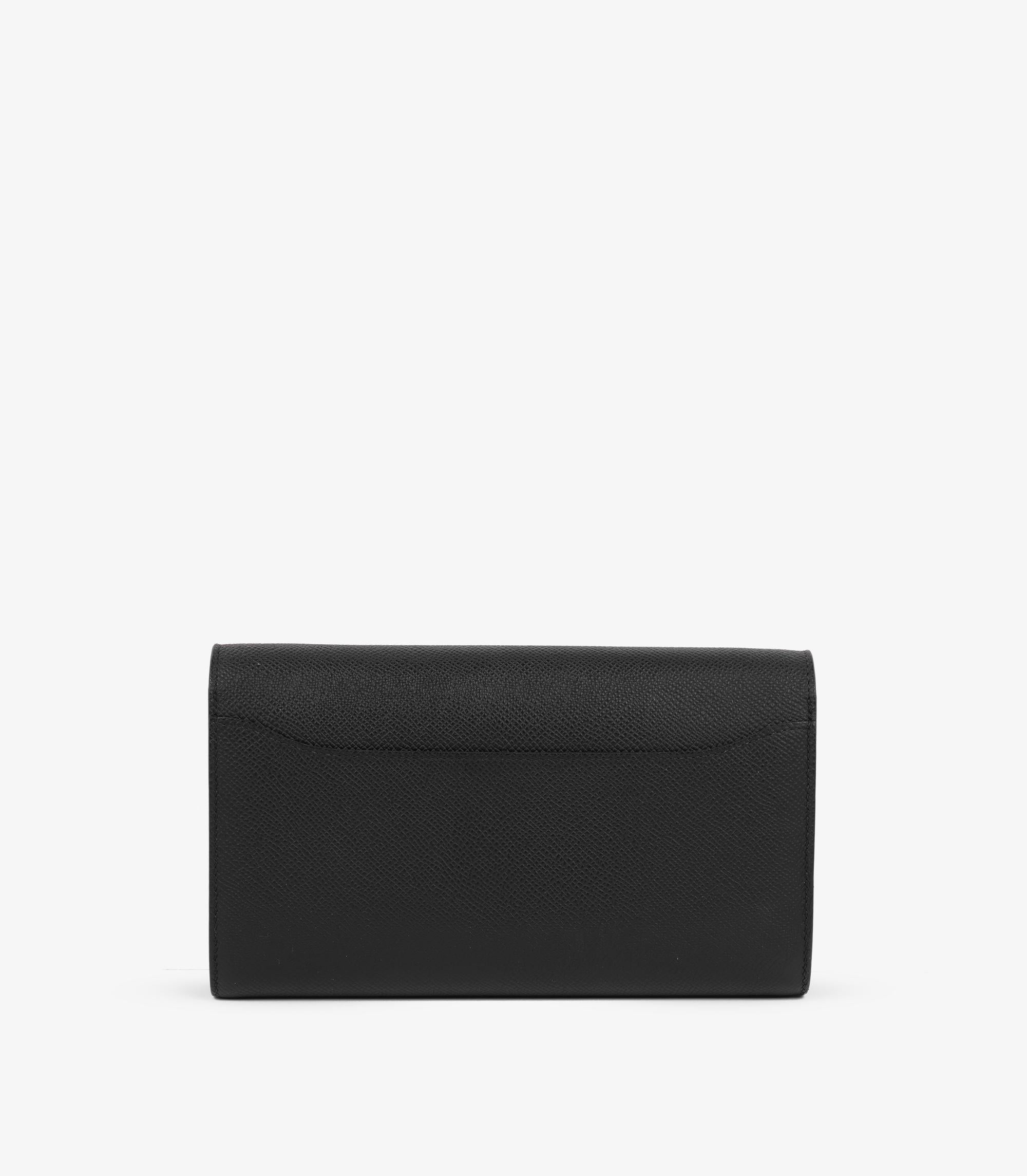 Cartera larga Hermès Constance To Go de piel Epsom negra en Bueno estado para la venta en Bishop's Stortford, Hertfordshire