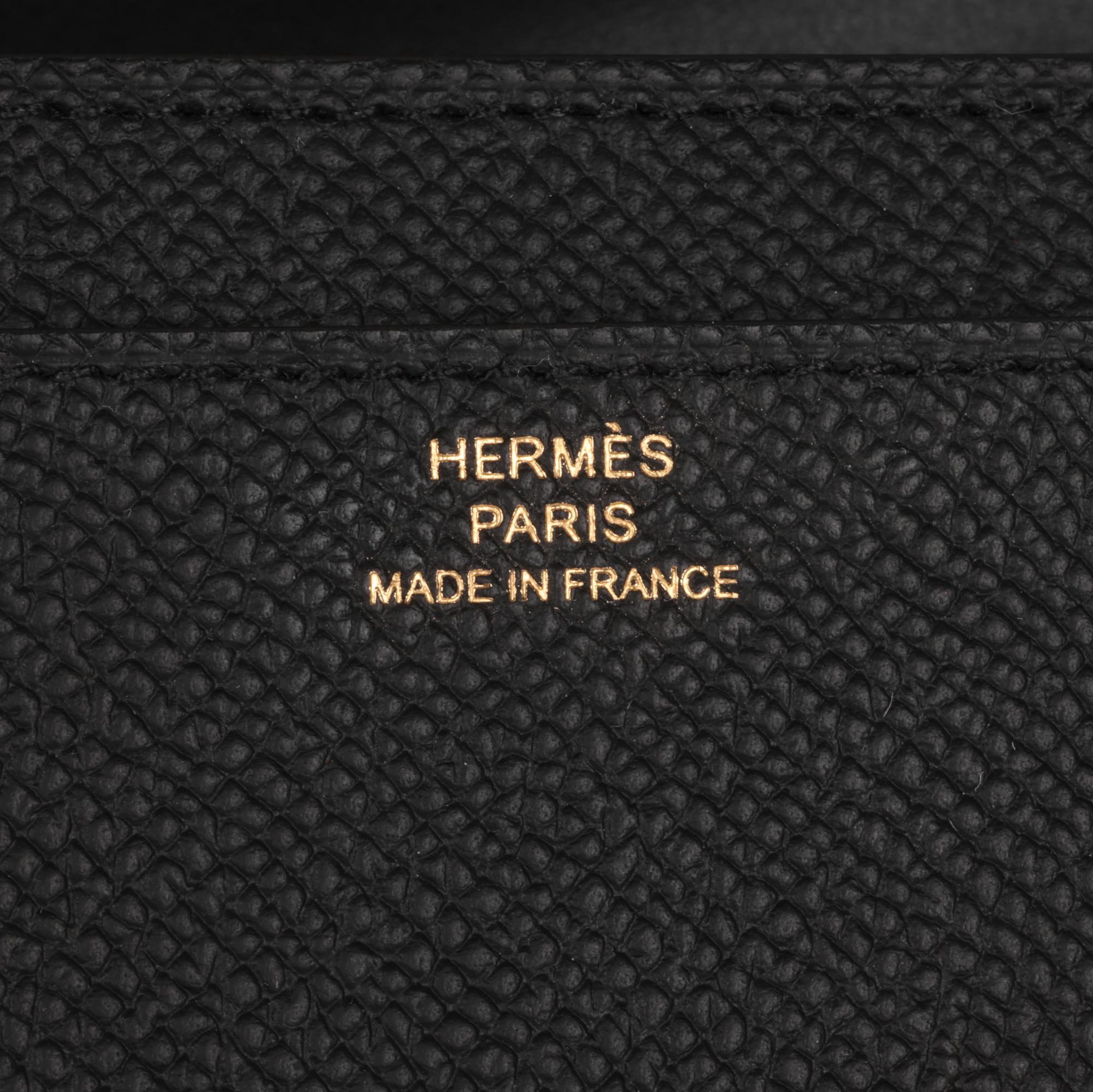 HERMÈS Black Epsom Leather Constance To Go Long Wallet 5