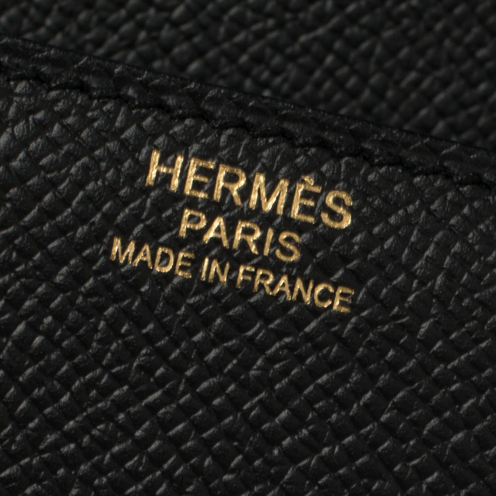 Hermes Black Epsom Leather Gold Hardware Cherche Midi 25 Bag 3