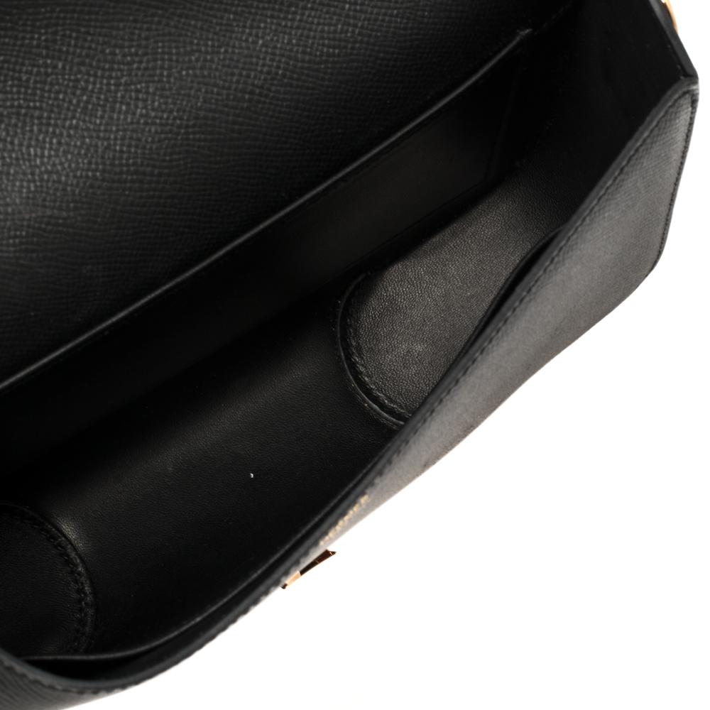 Hermes Black Epsom Leather Gold Hardware Cherche Midi 25 Bag 5
