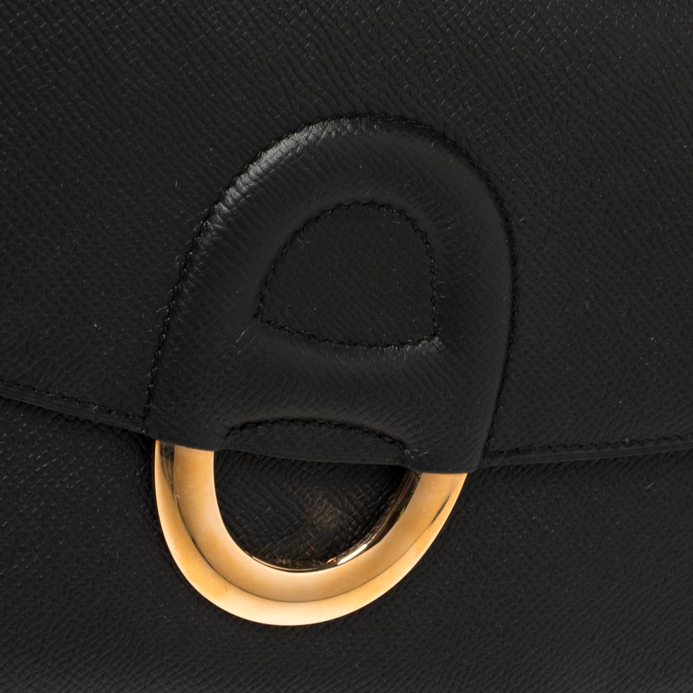 Hermes Black Epsom Leather Gold Hardware Cherche Midi 25 Bag 4