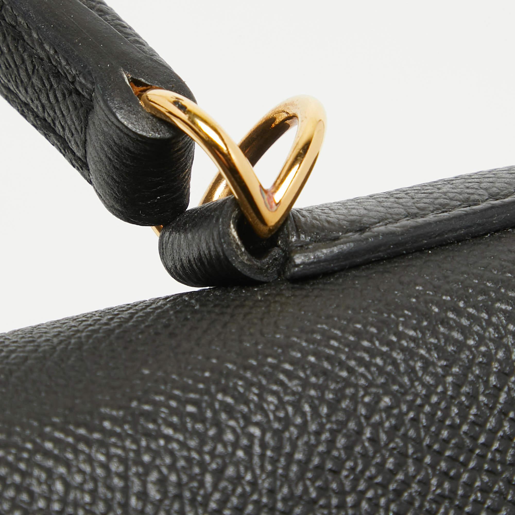 Hermes Black Epsom Leather Gold Hardware Kelly Sellier 32 Bag 7