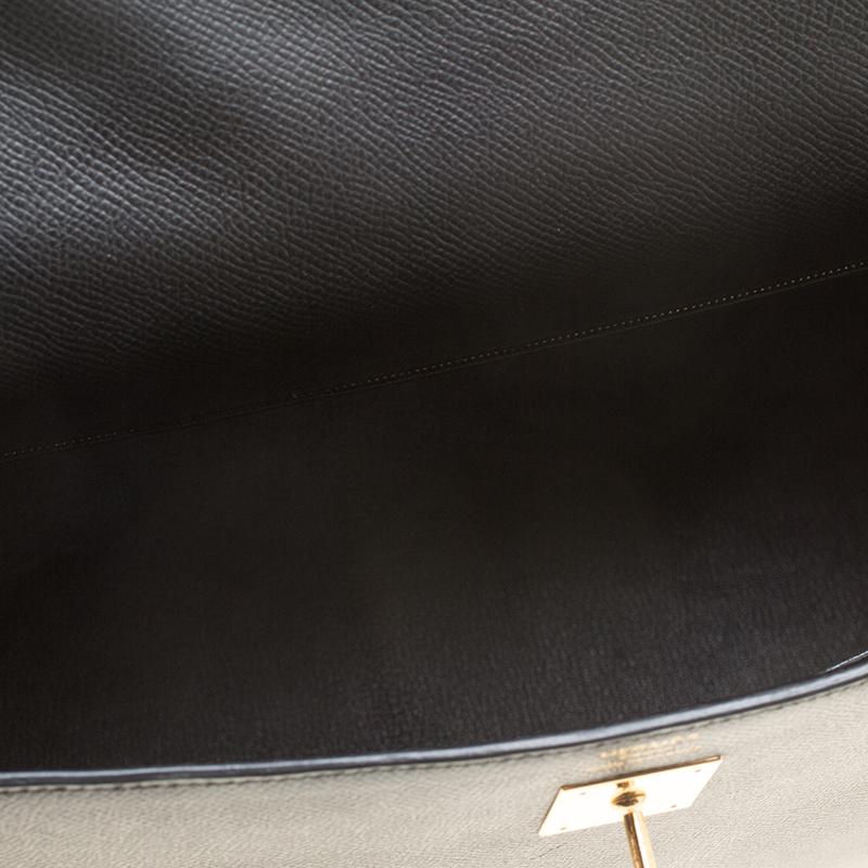 Women's Hermes Black Epsom Leather Gold Hardware Kelly Sellier 40 Bag