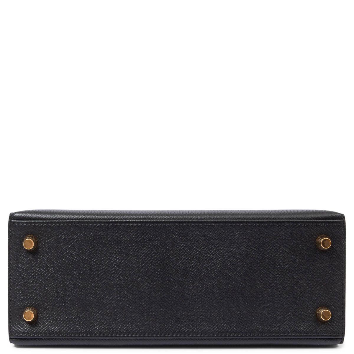 HERMES nero Epsom pelle KELLY 25 SELLIER Borsa con oro In condizioni Nuovo in vendita a Zürich, CH