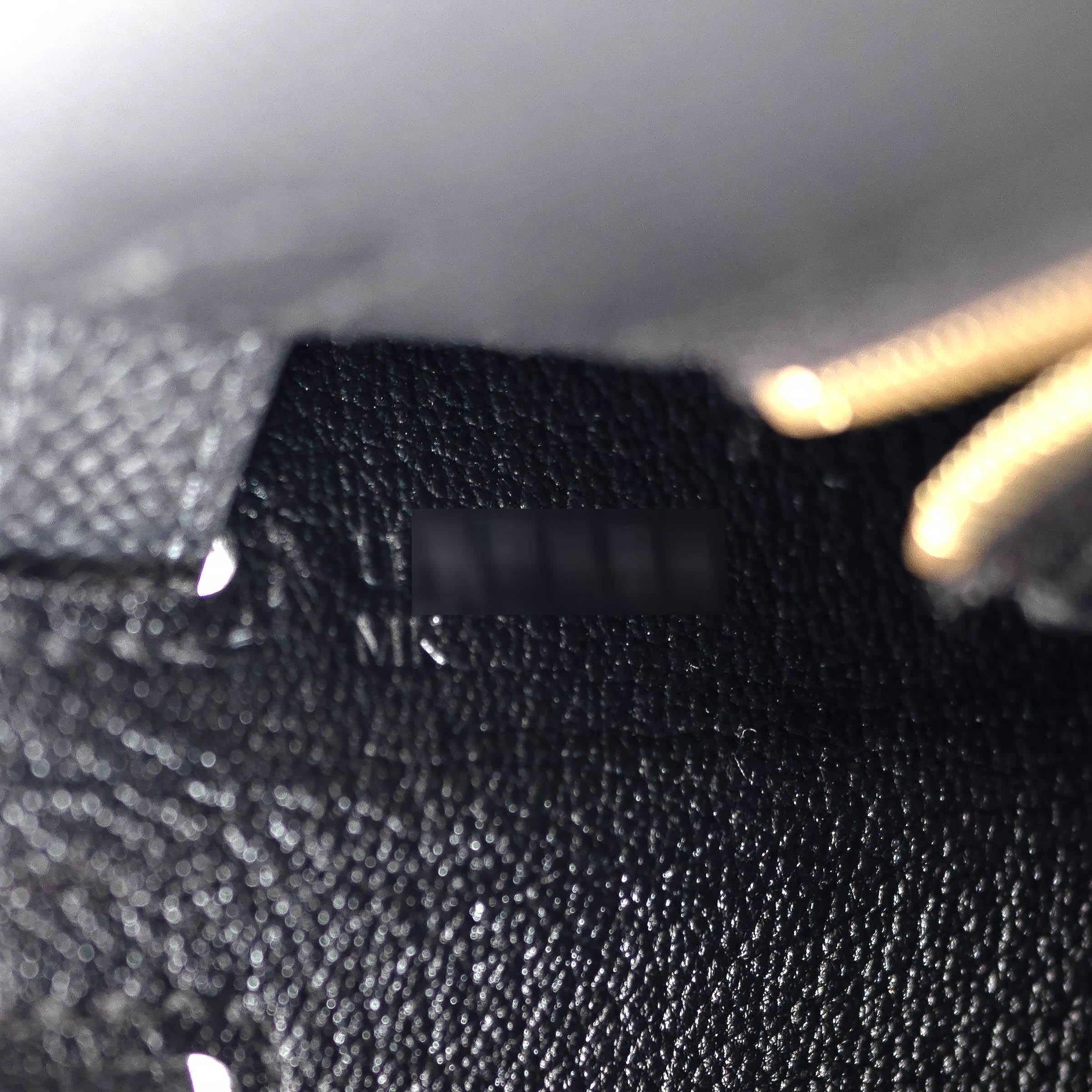 HERMES nero Epsom pelle KELLY 25 SELLIER Borsa con oro in vendita 4