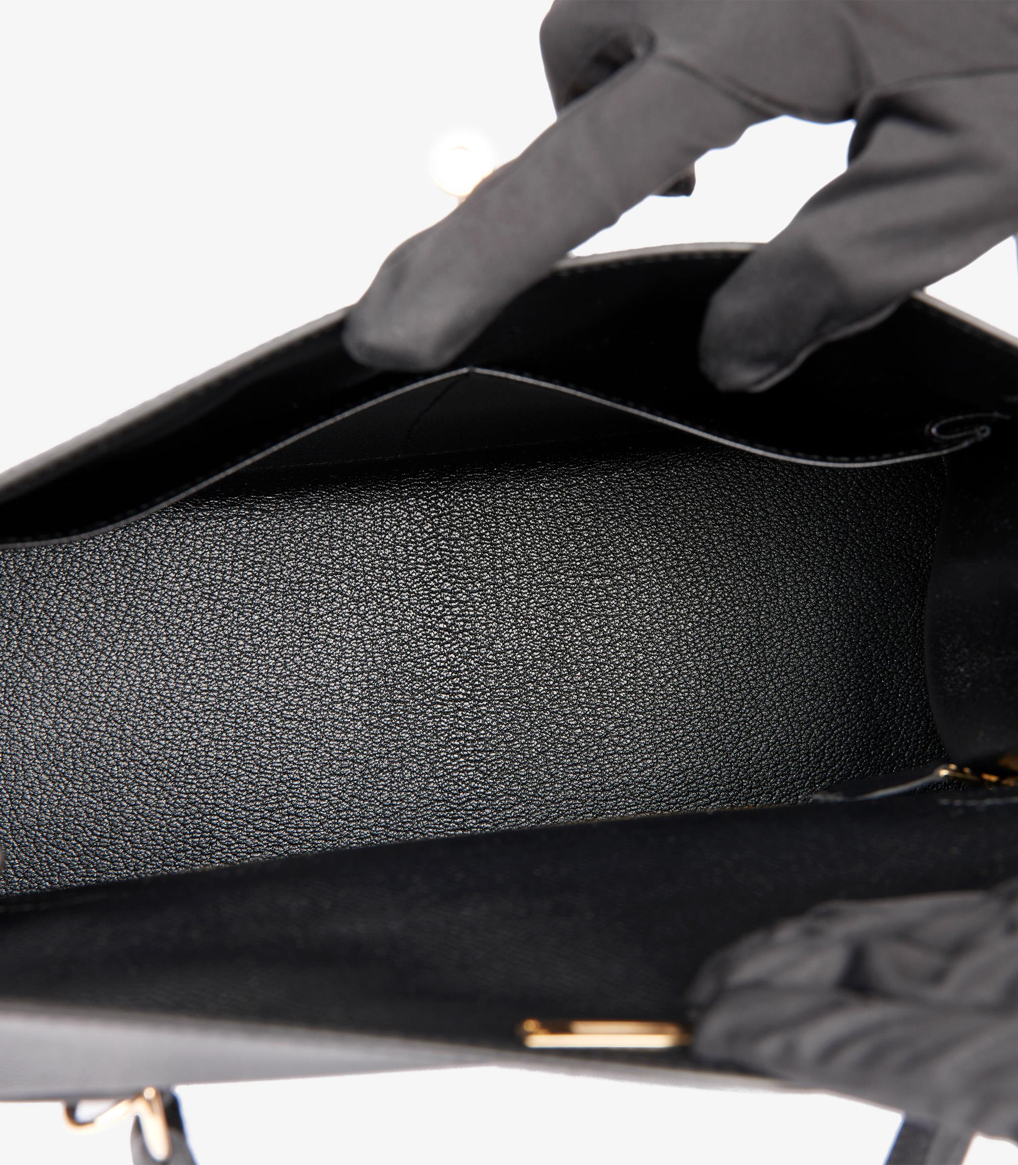 Hermès Black Epsom Leather Kelly 28cm Sellier 6