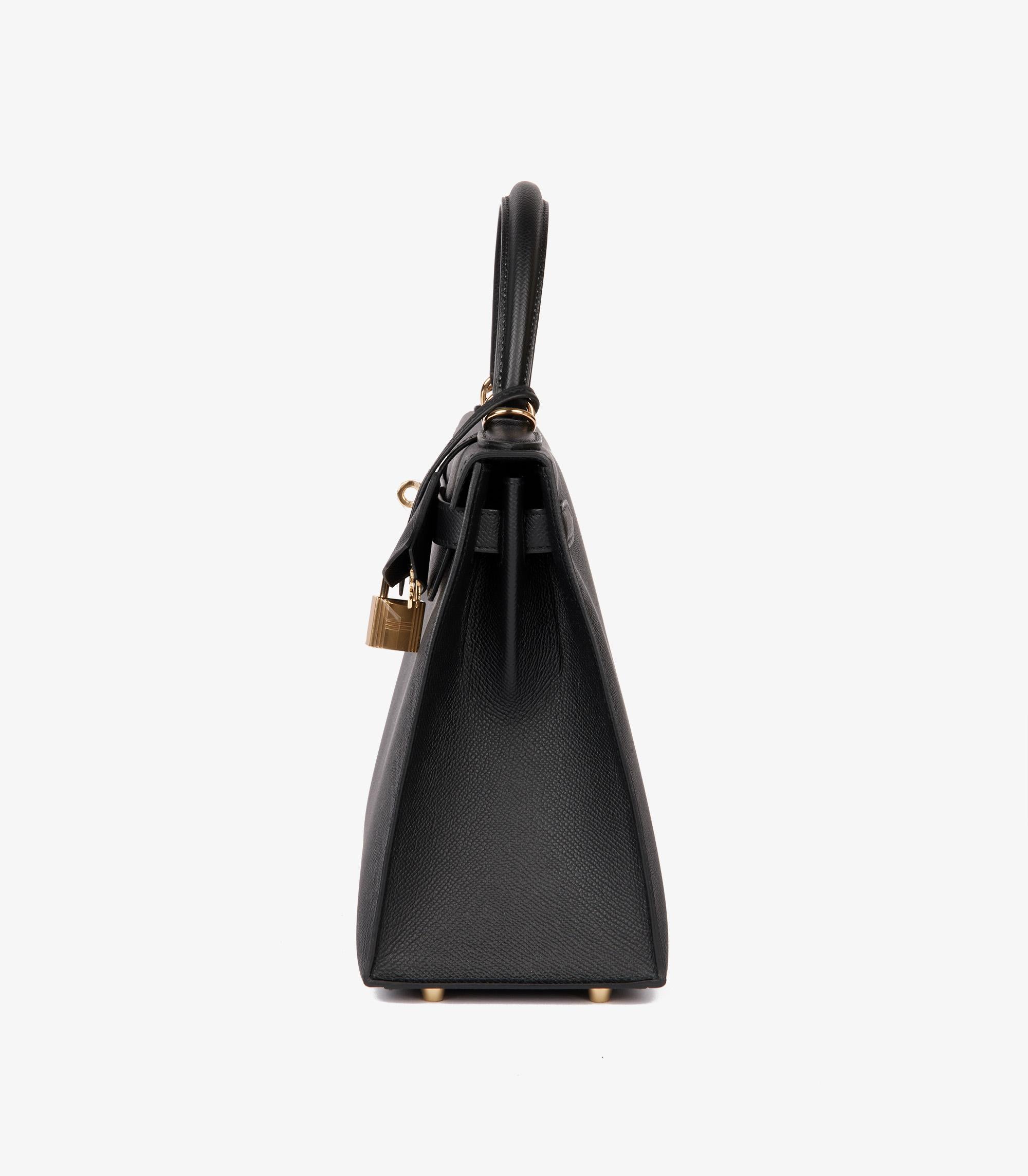 Women's Hermès Black Epsom Leather Kelly 28cm Sellier