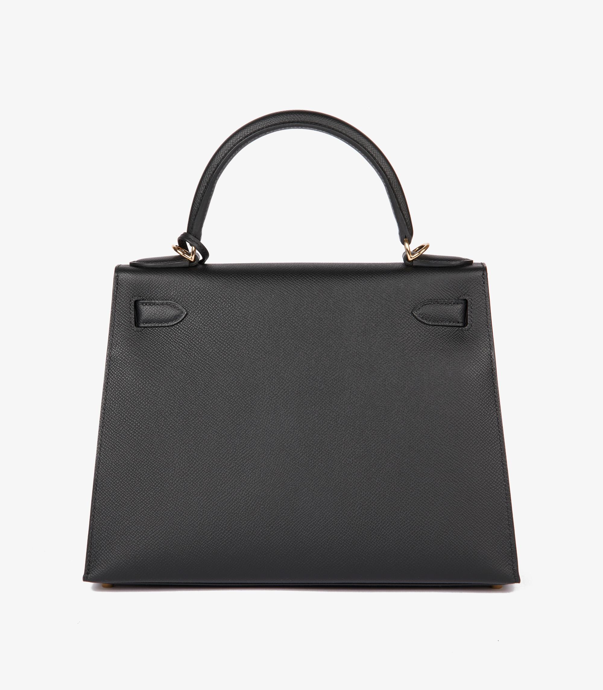 Hermès Black Epsom Leather Kelly 28cm Sellier 1