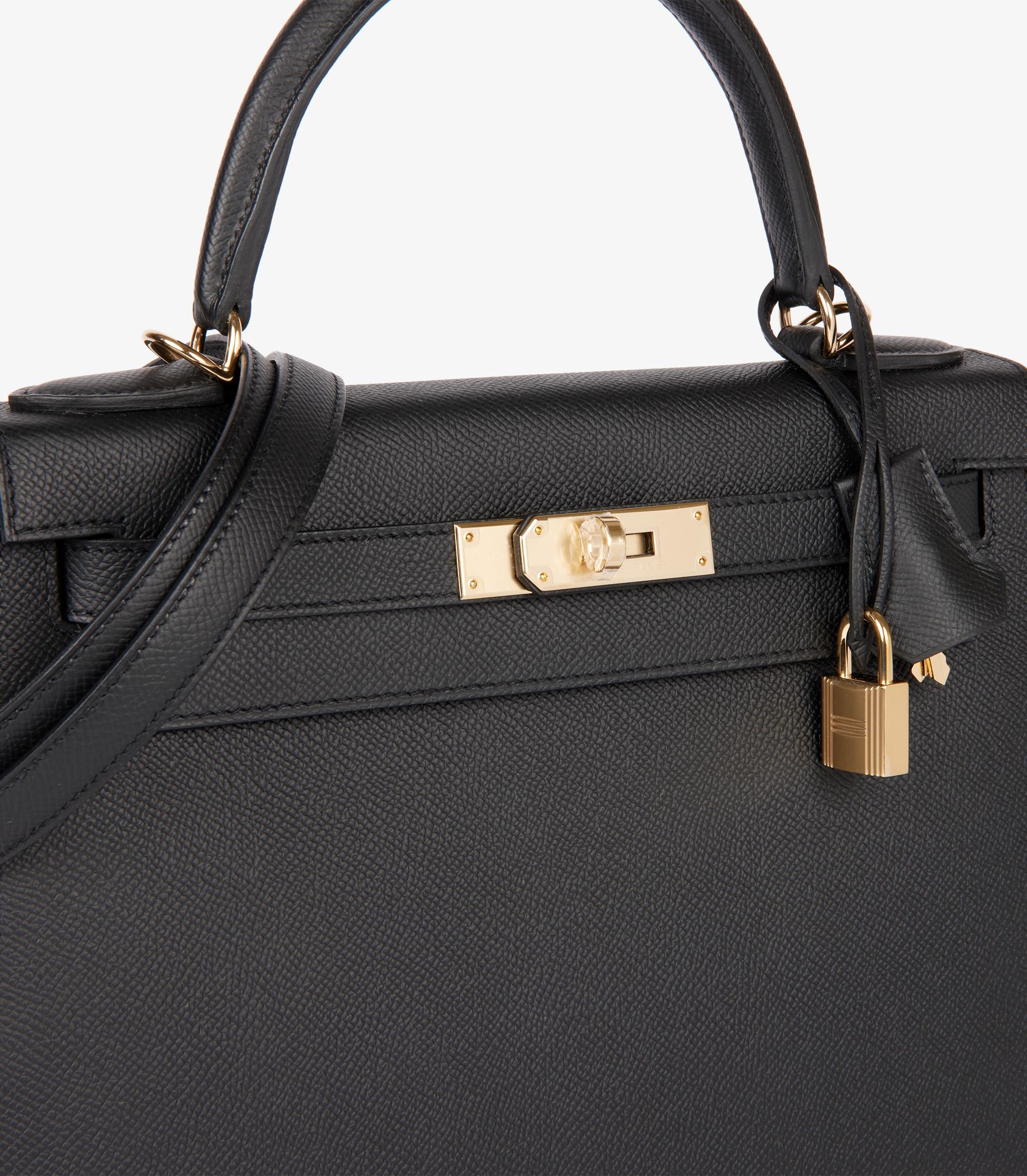 Hermès Black Epsom Leather Kelly 28cm Sellier 3