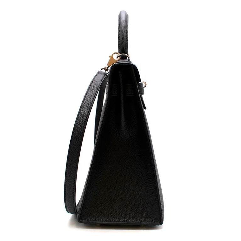 Hermes Black Epsom Leather Kelly Sellier 32 PHW at 1stDibs kelly 32 sellier