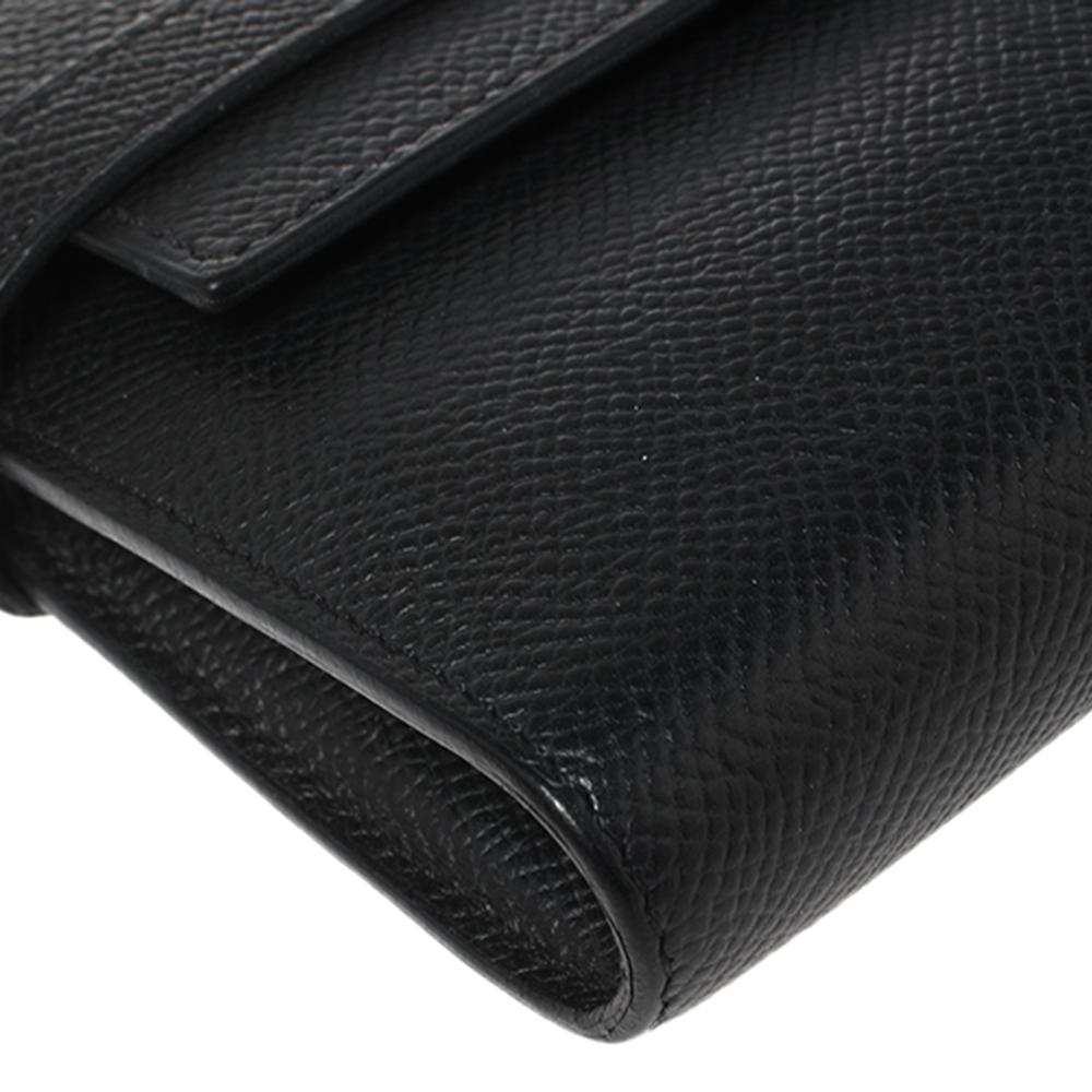 Hermes Black Epsom Leather Long Kelly Wallet 4