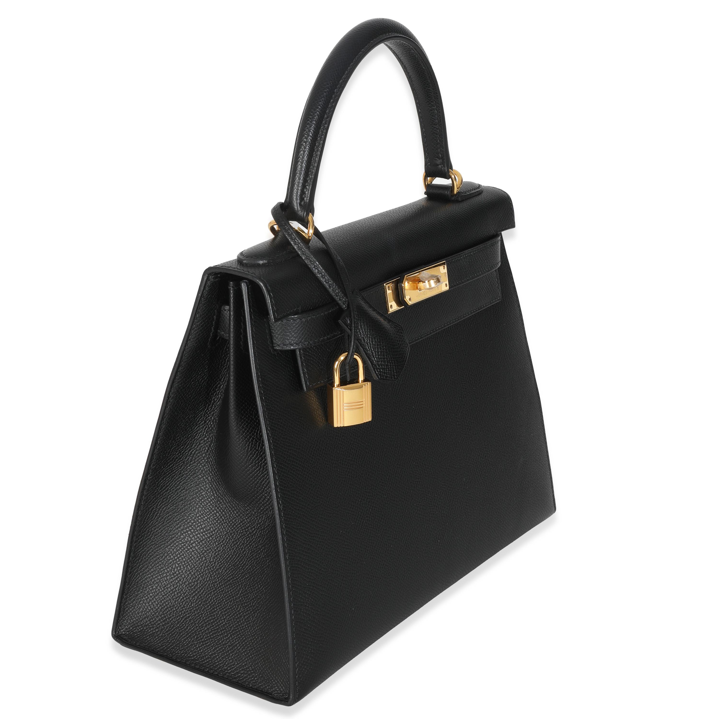 Hermès Black Epsom Sellier Kelly 28 GHW In condizioni Nuovo in vendita a New York, NY