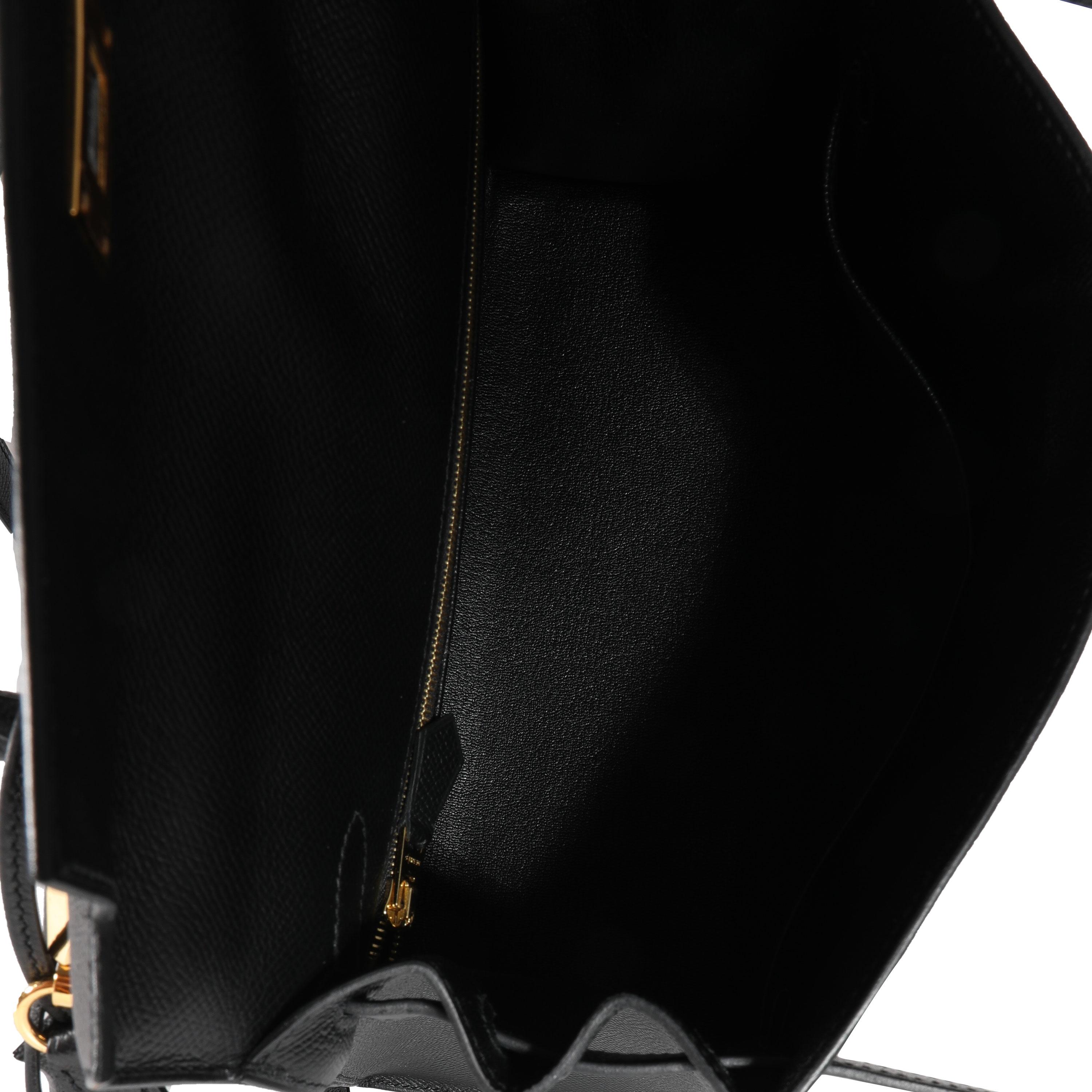 Hermès Black Epsom Sellier Kelly 28 GHW 1
