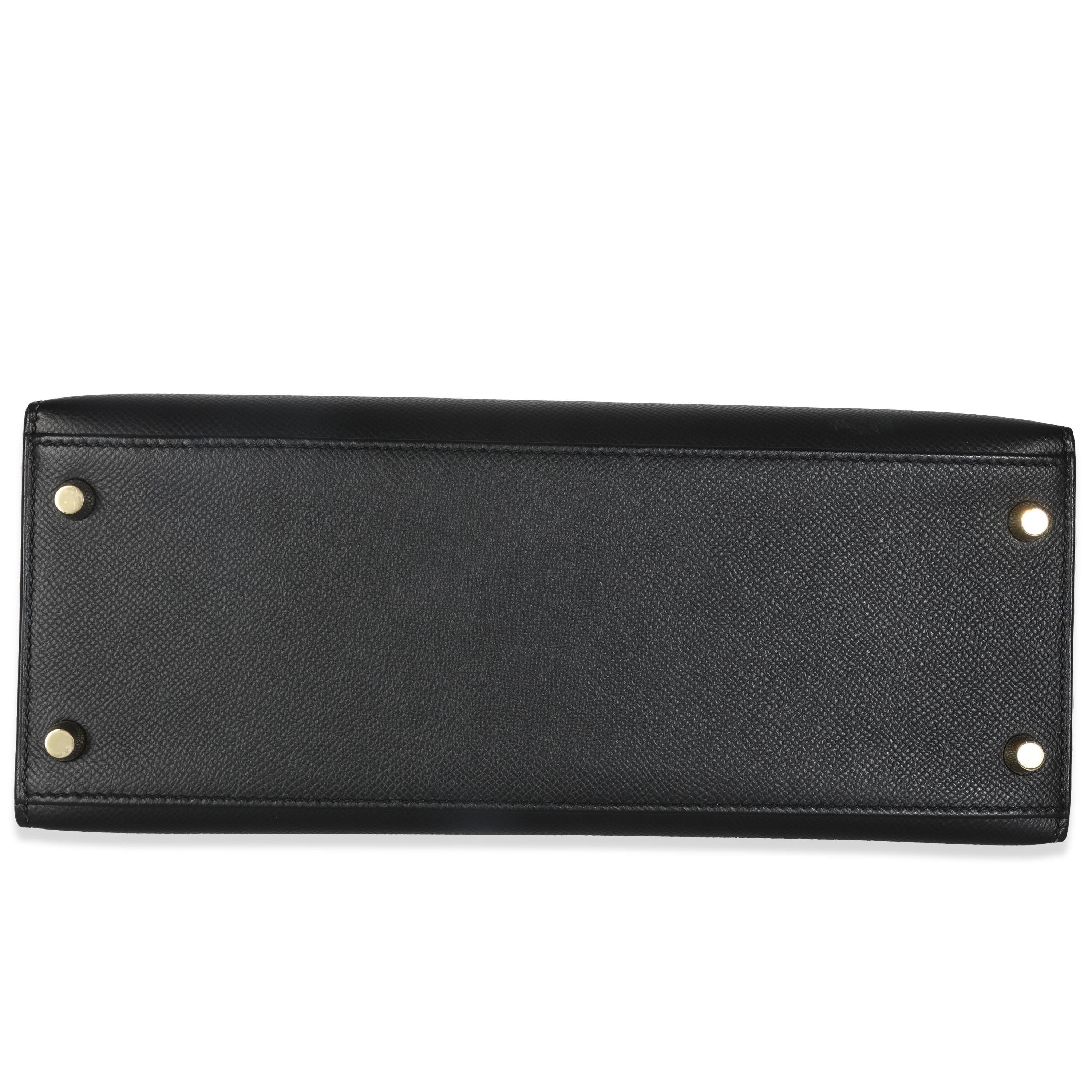 Hermès Black Epsom Sellier Kelly 28 GHW in vendita 1
