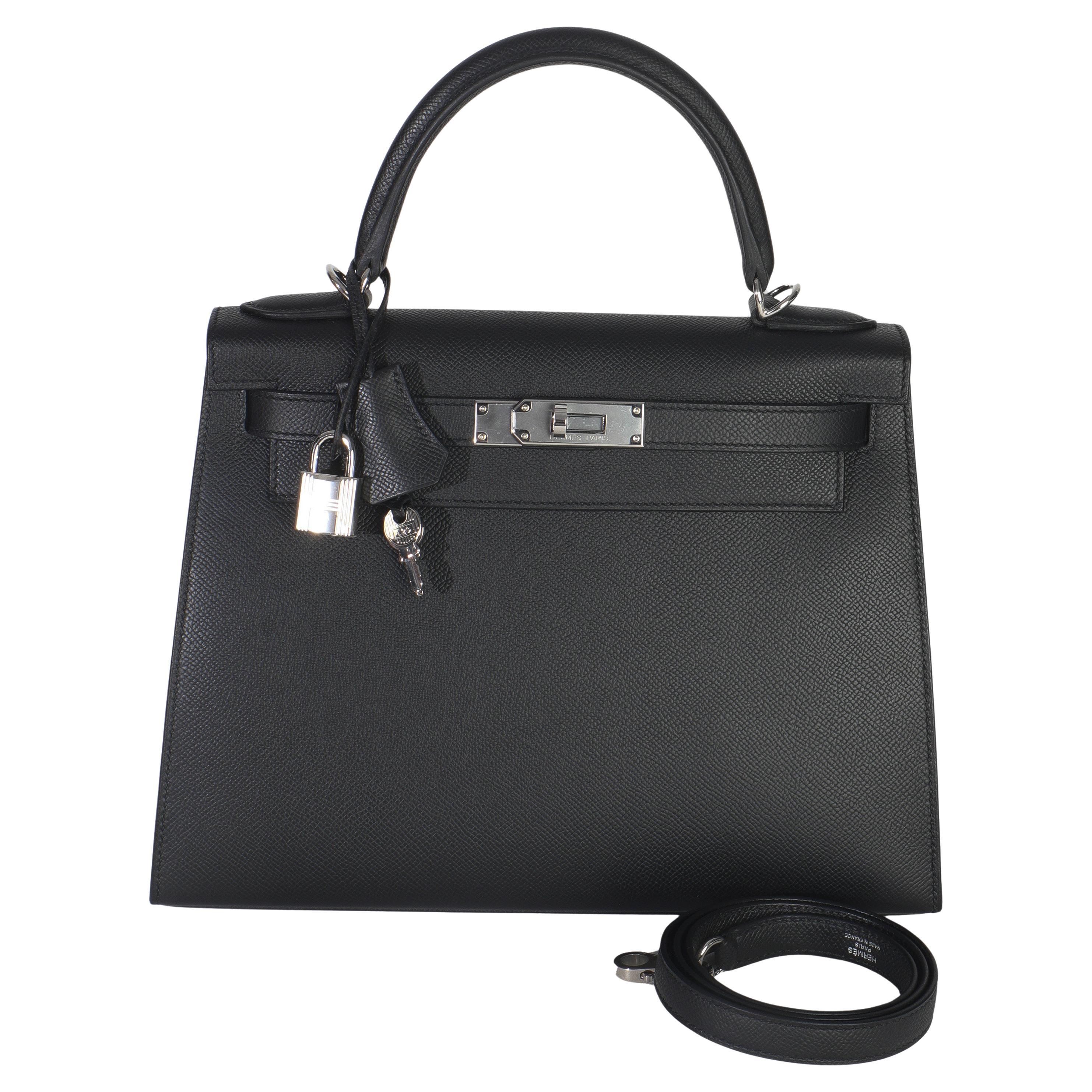 Hermès Black Epsom Sellier Kelly 28 PHW