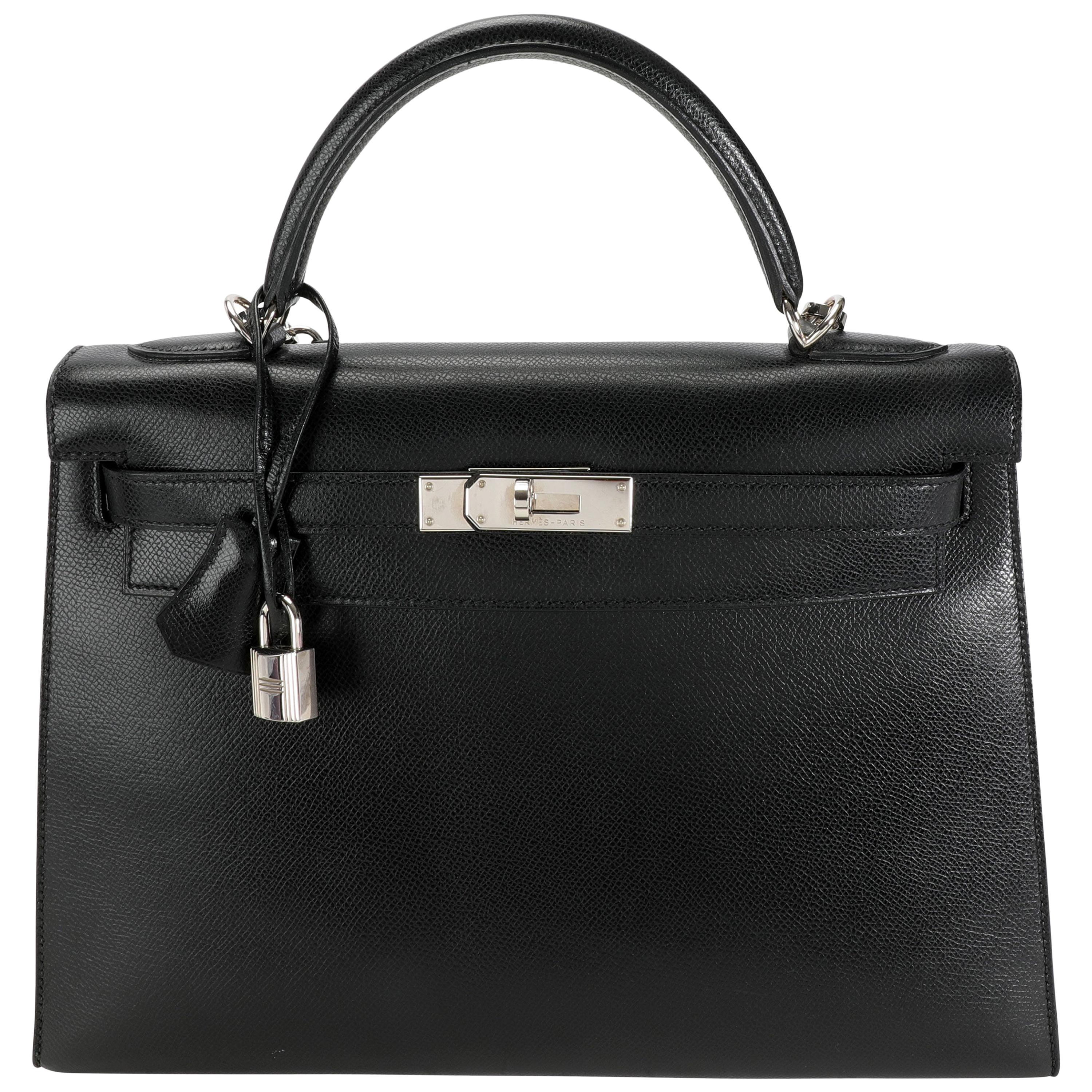 Hermès Black Epsom Sellier Kelly 32 PHW