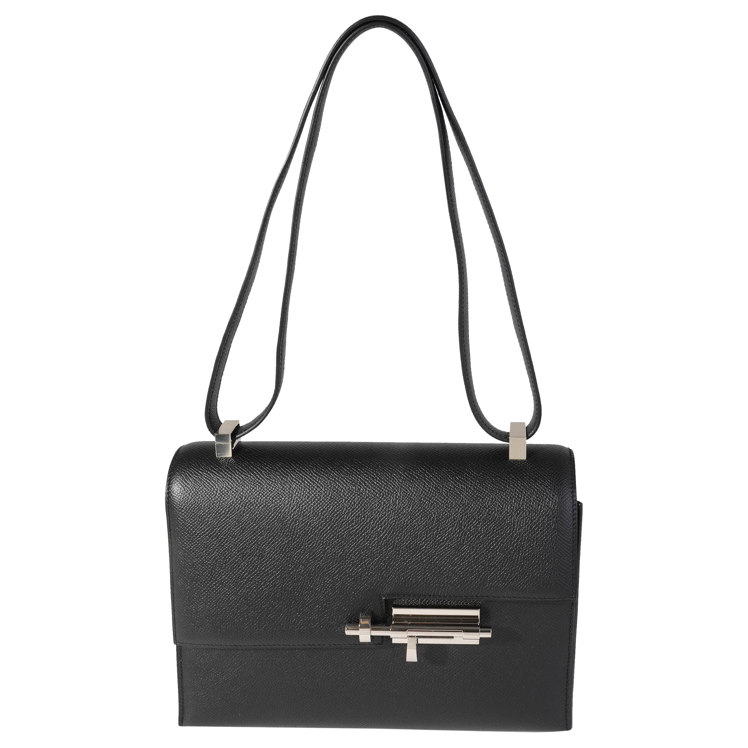 Hermès Black Epsom Verrou 23 PHW