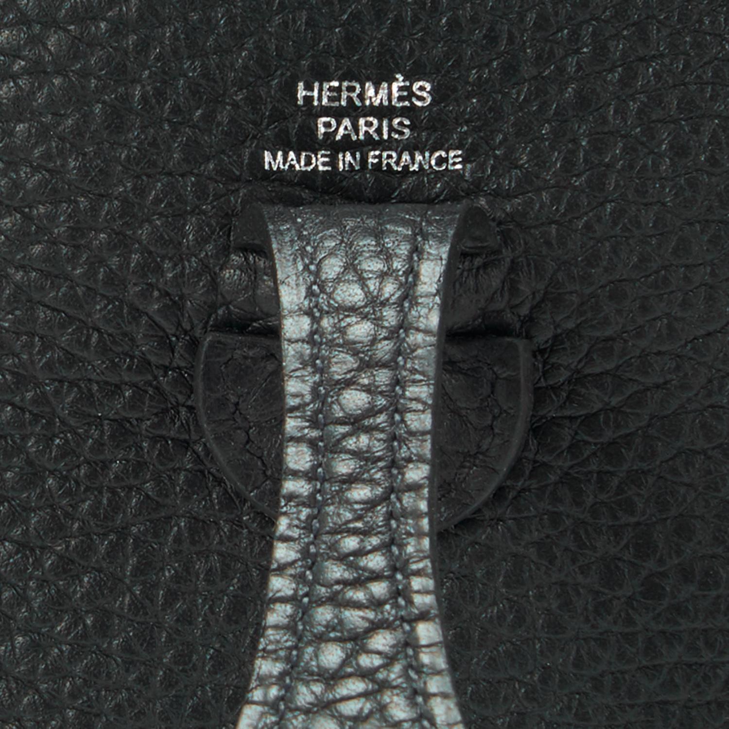 Women's or Men's Hermes Black Evelyne TPM Clemence Shoulder Cross Body Messenger Bag