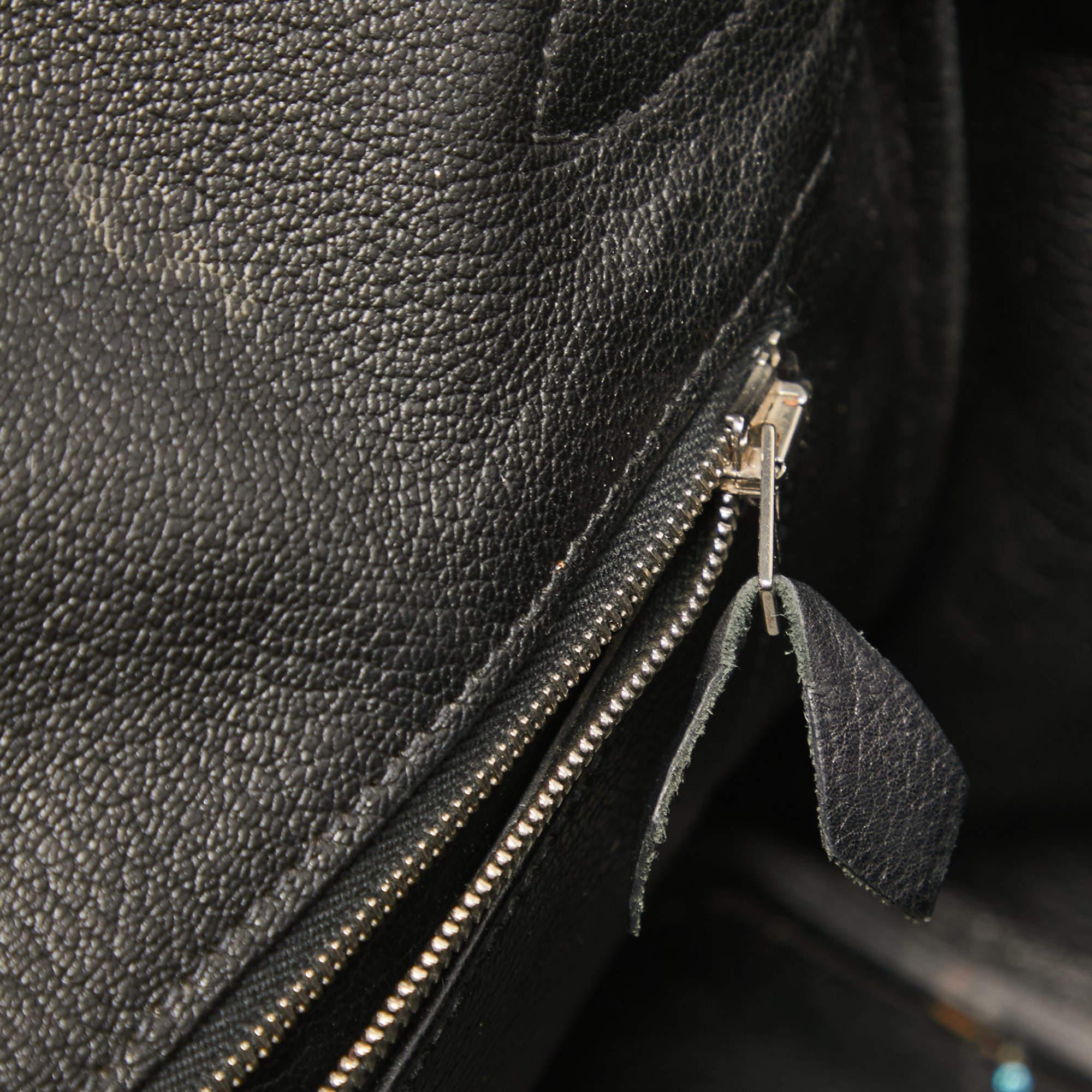 Hermès Black Evercolor Leather Palladium Finish Birkin 30 Bag 6