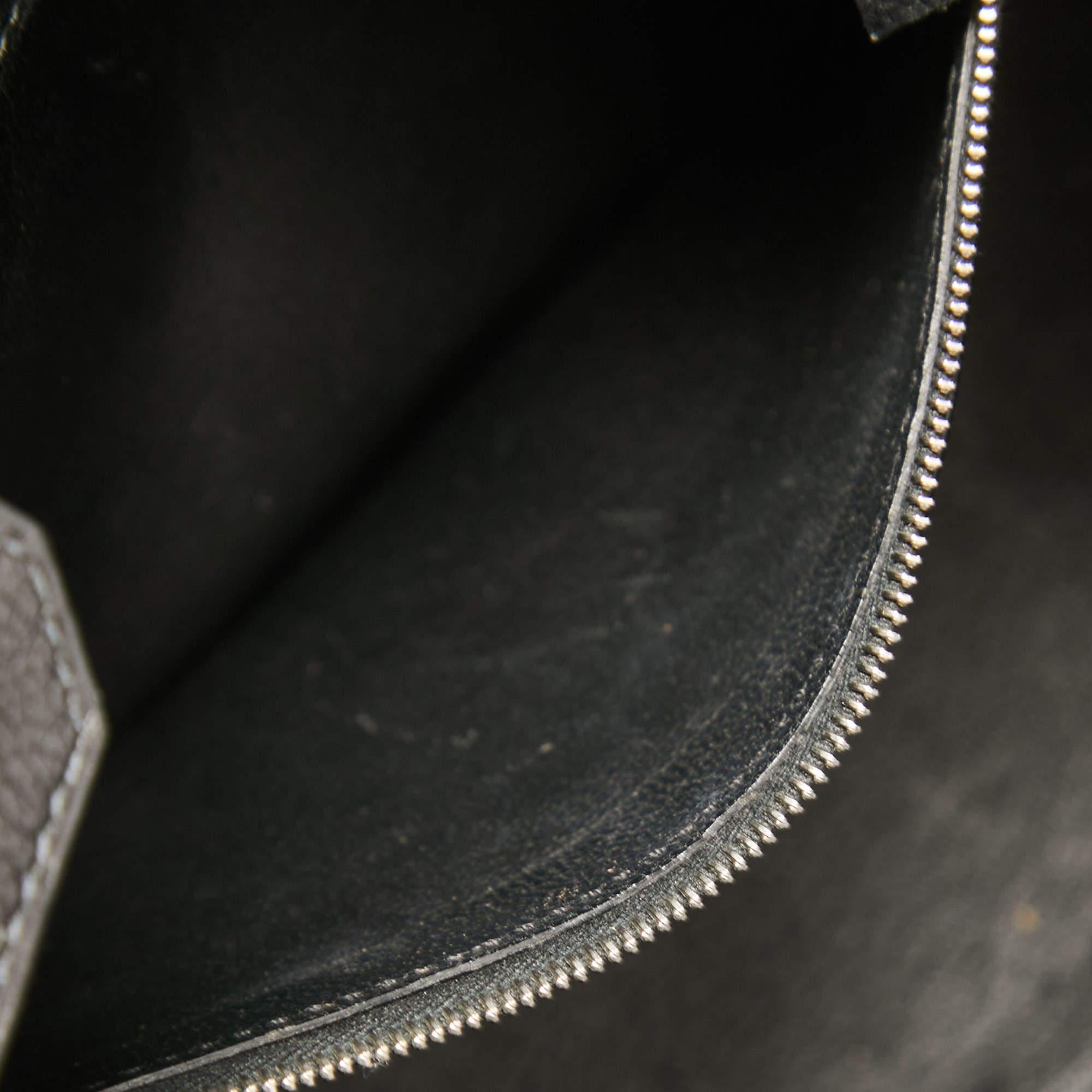Hermès Black Evercolor Leather Palladium Finish Birkin 30 Bag 7