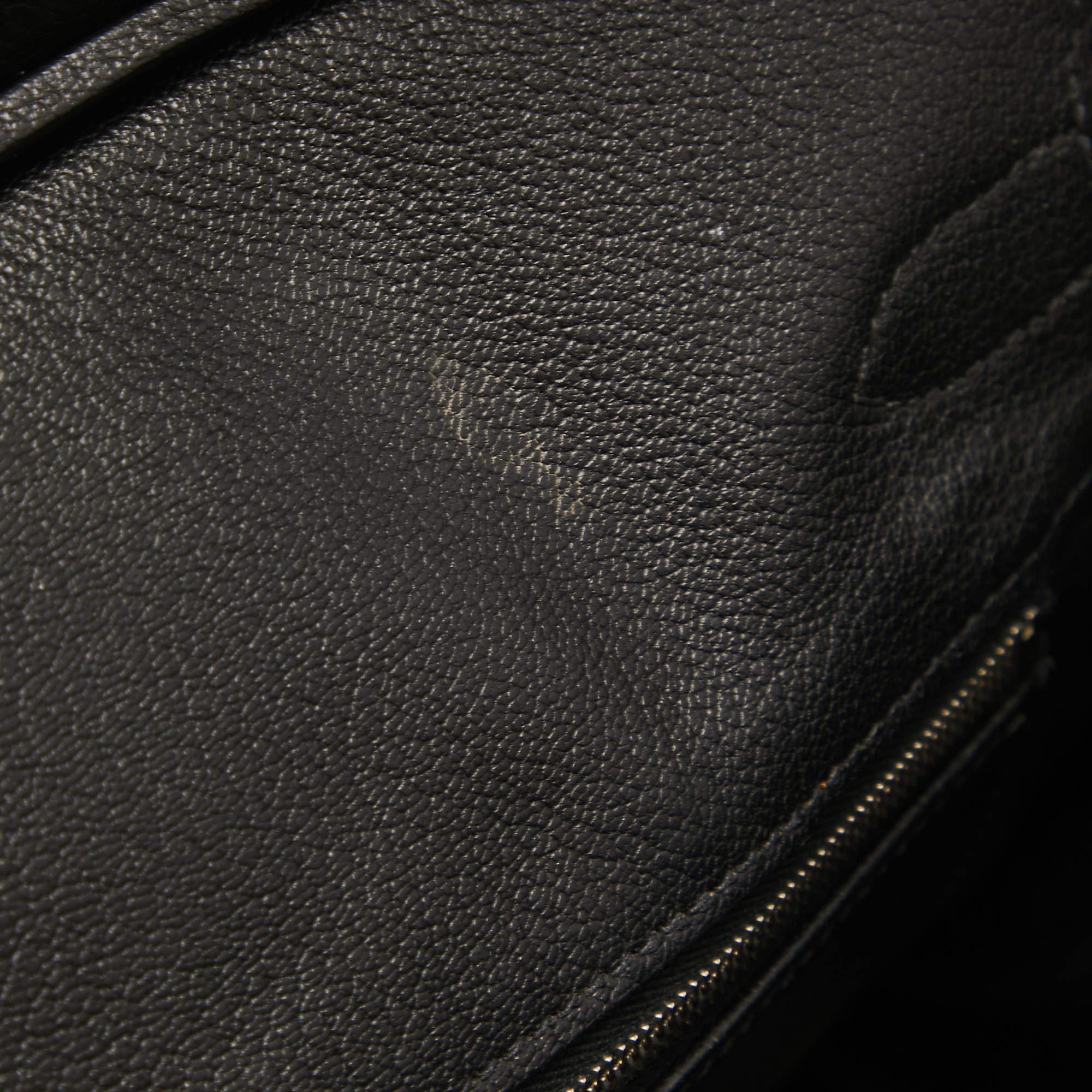 Hermès Black Evercolor Leather Palladium Finish Birkin 30 Bag 8