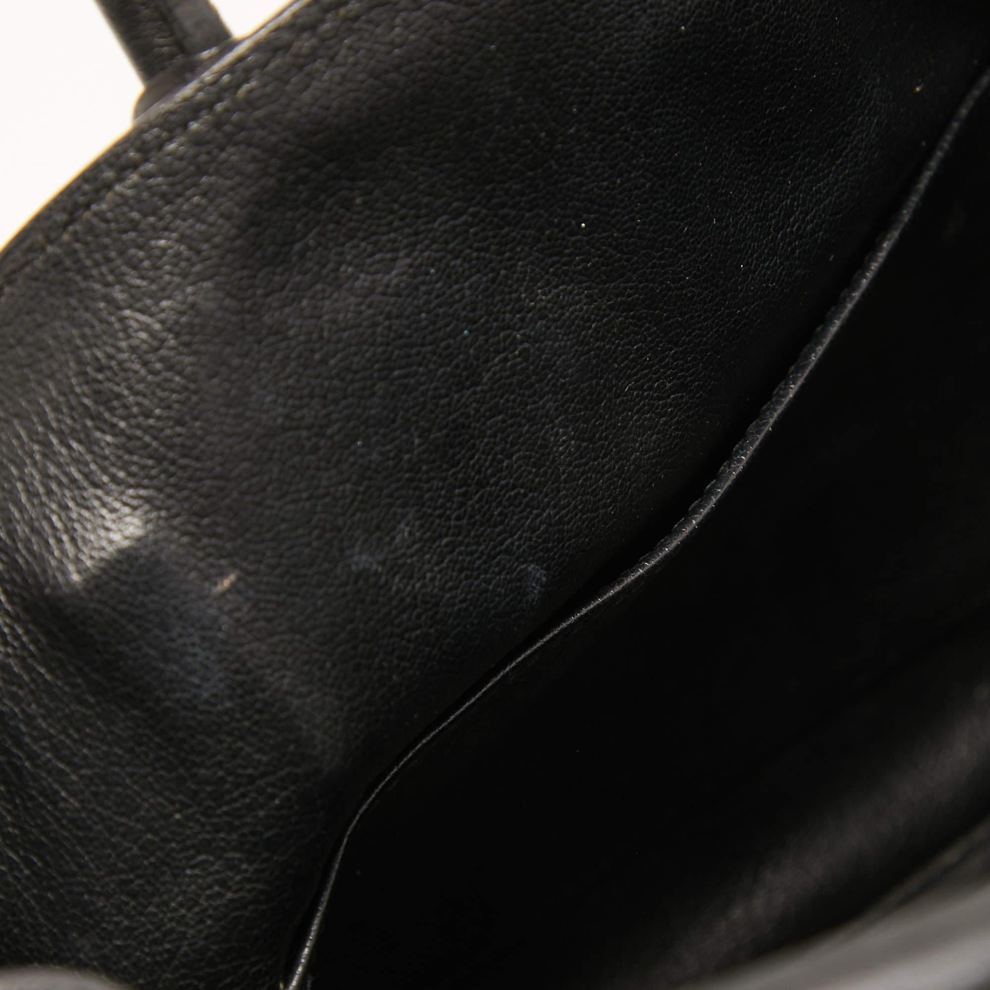 Hermès Black Evercolor Leather Palladium Finish Birkin 30 Bag 12