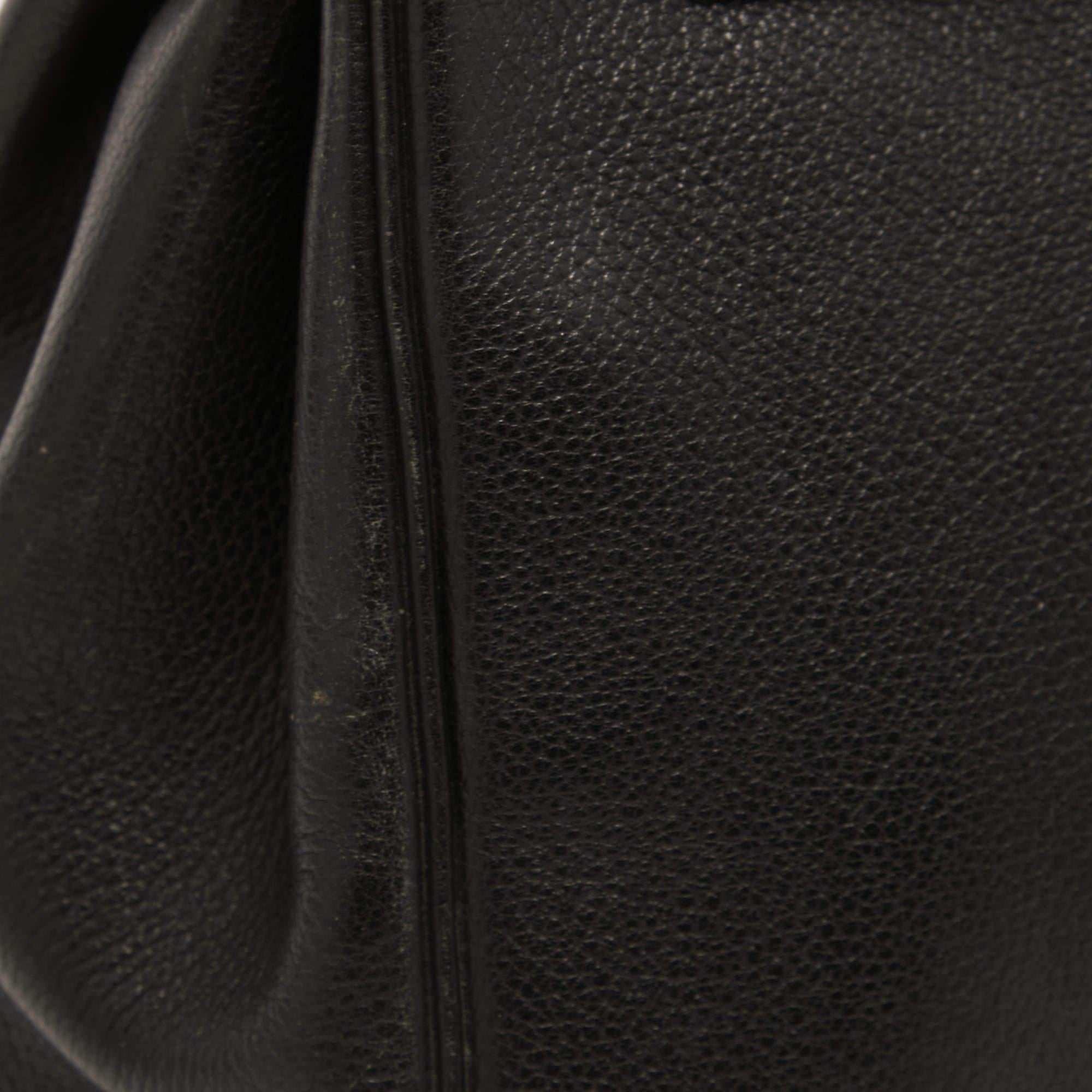 Hermès Black Evercolor Leather Palladium Finish Birkin 30 Bag 3